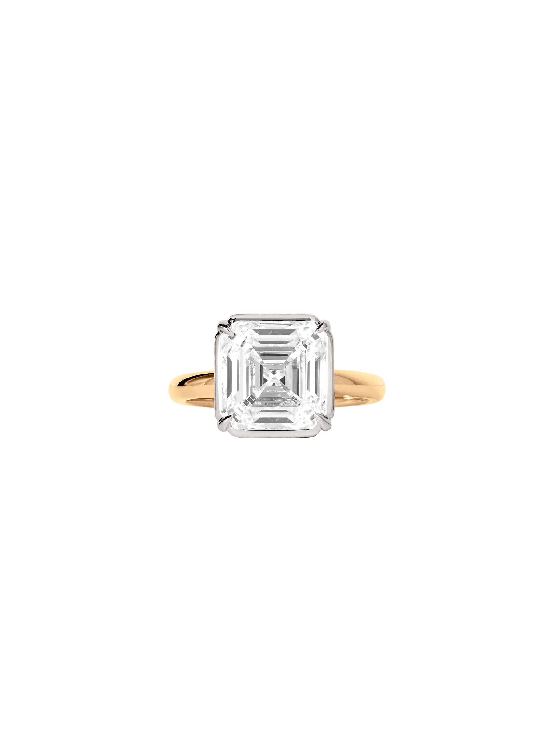 14K ELLIS ASSCHER-CUT SOLITAIRE RING IN LAB DIAMOND