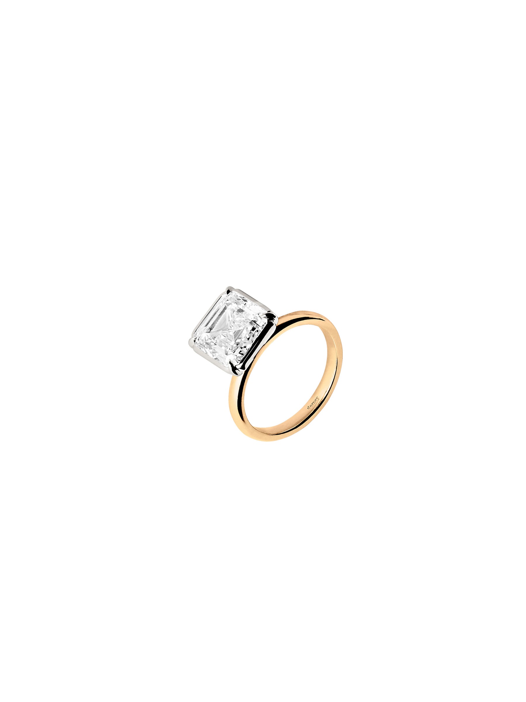 14K ELLIS ASSCHER-CUT SOLITAIRE RING IN LAB DIAMOND