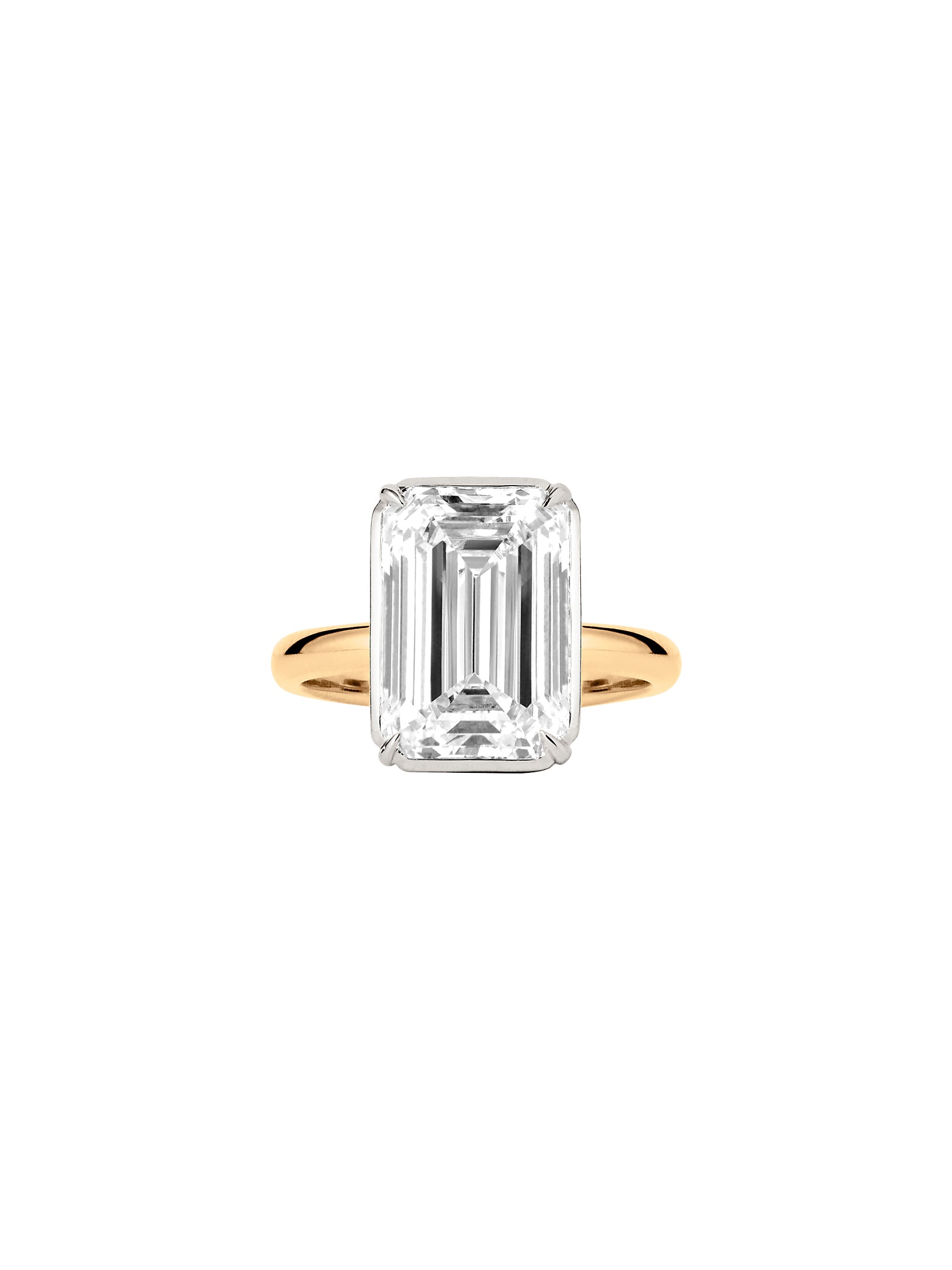 14K ELLIS EMERALD-CUT SOLITAIRE RING IN LAB DIAMOND