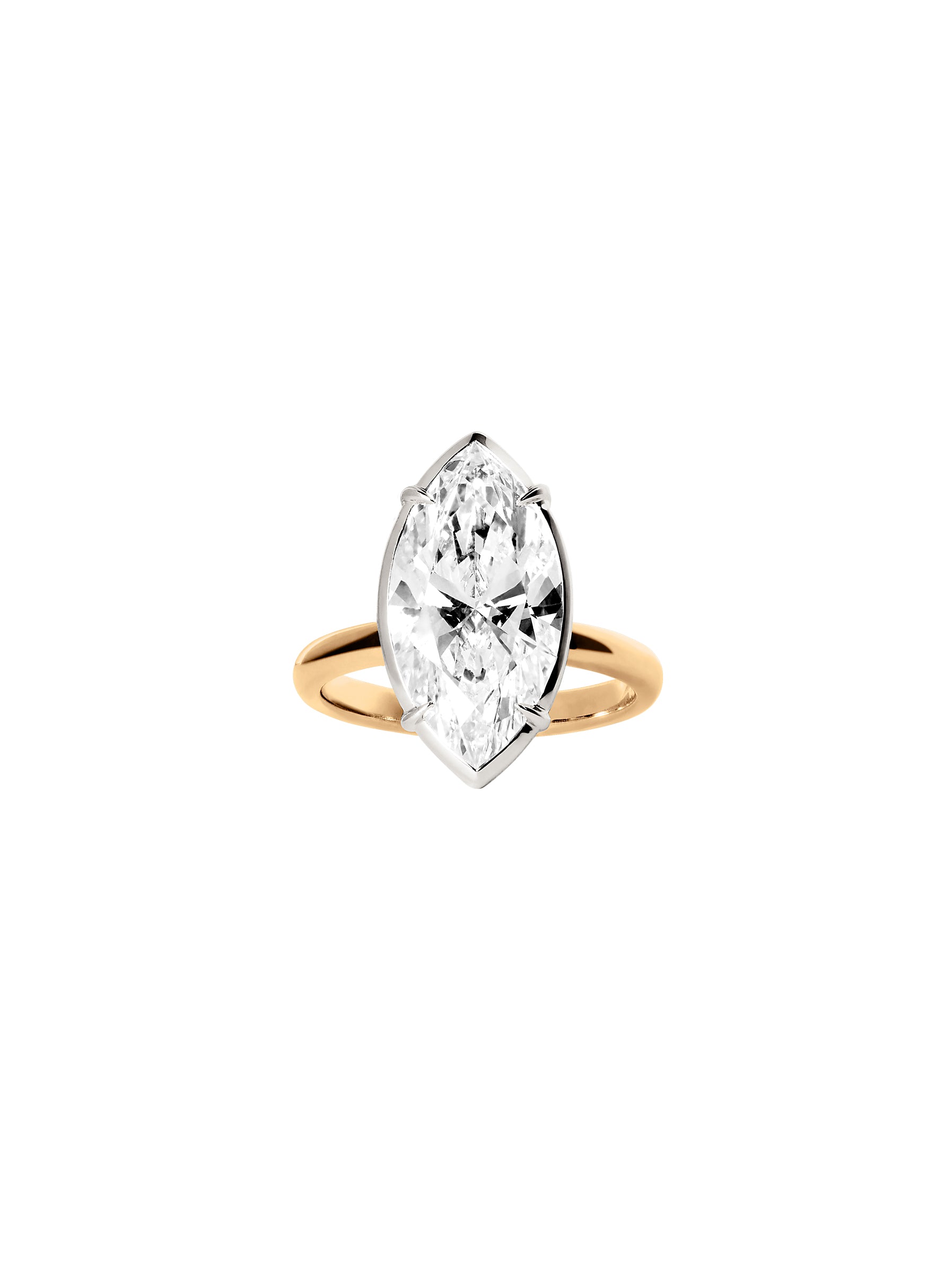 14K ELLIS MARQUISE-CUT SOLITAIRE RING IN LAB DIAMOND
