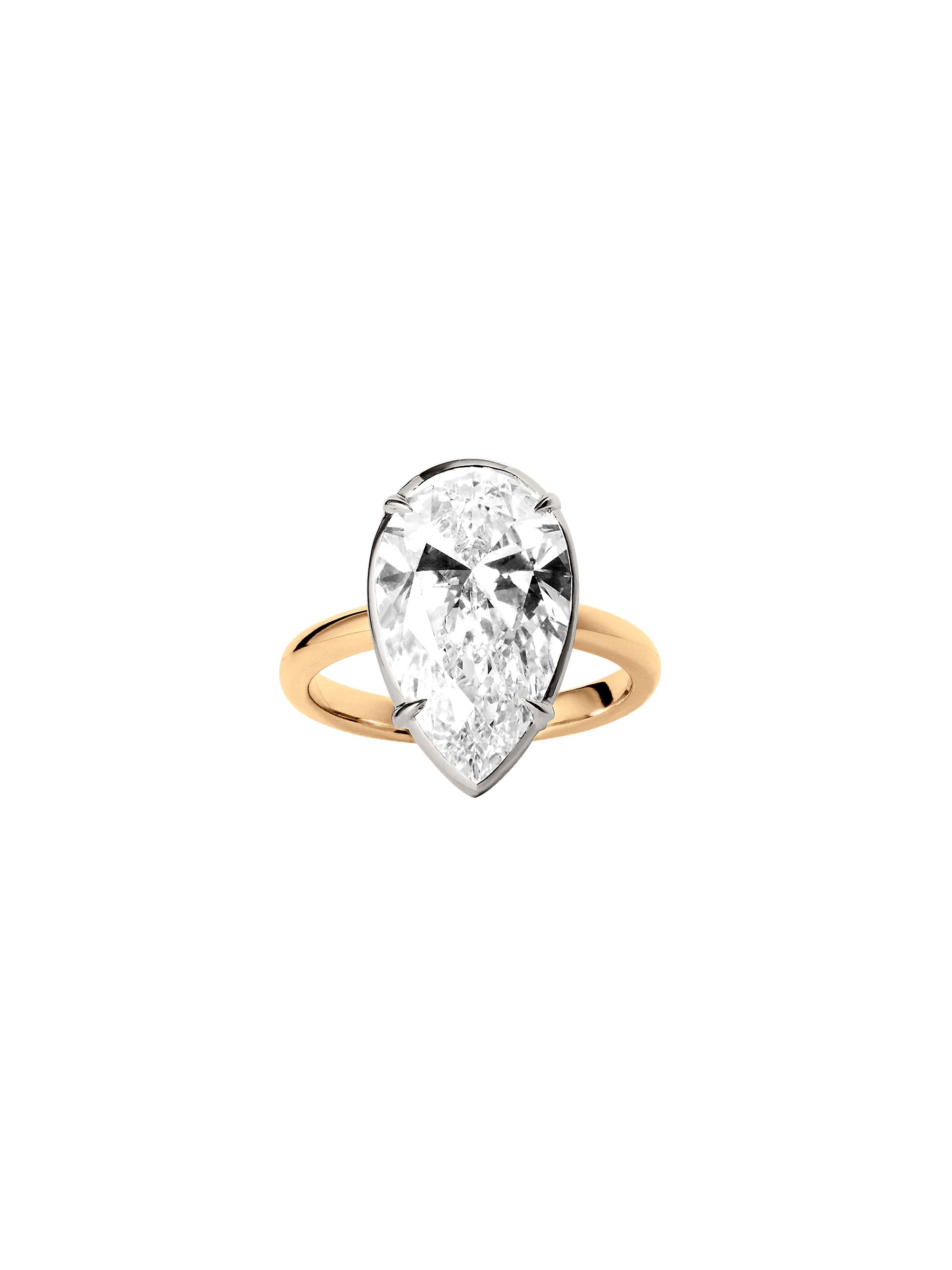14K ELLIS PEAR-CUT SOLITAIRE RING IN LAB DIAMOND