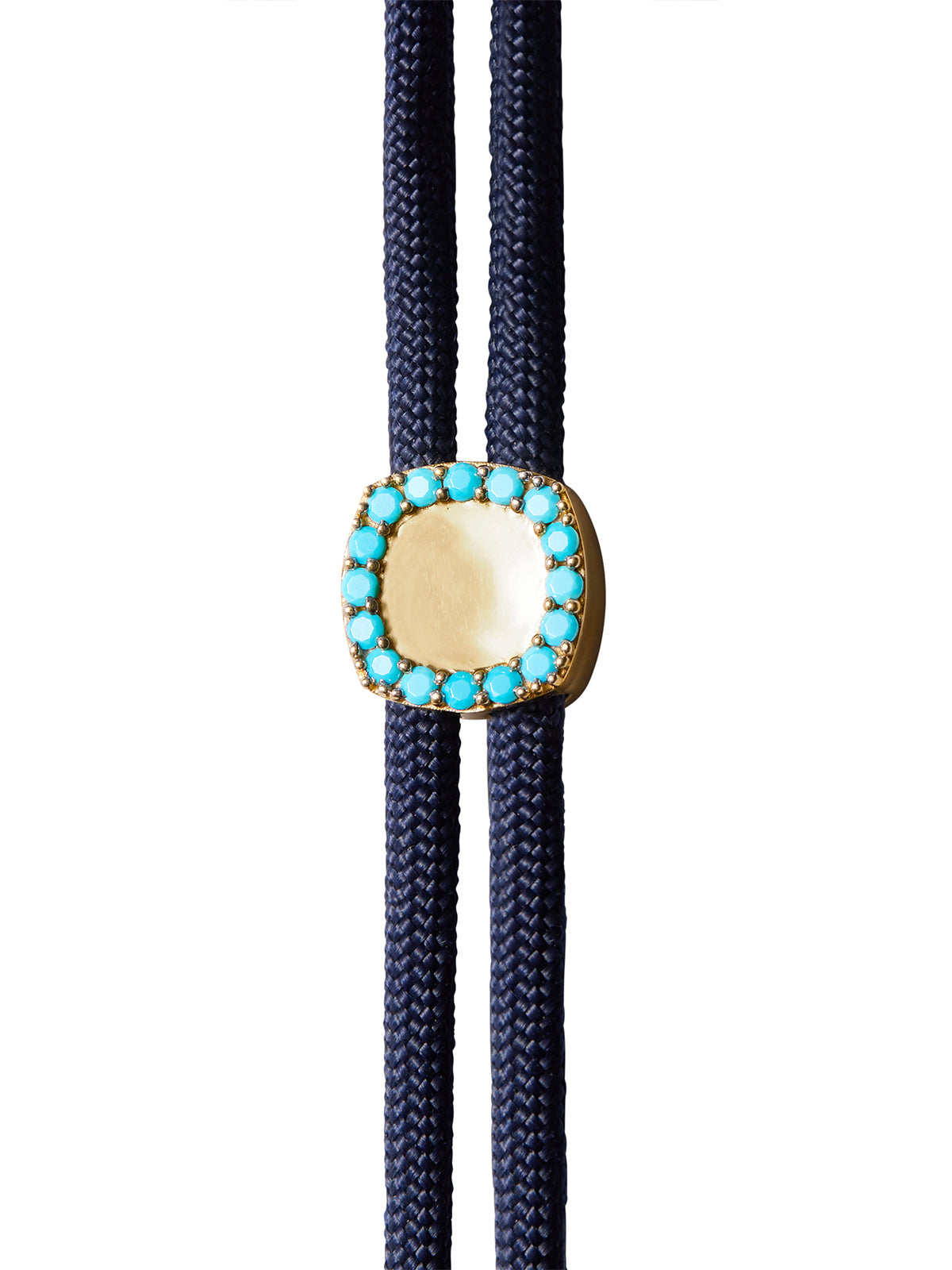 YVES NANO TURQUOISE AND LAB DIAMOND PARACORD NECKLACE, MARINE