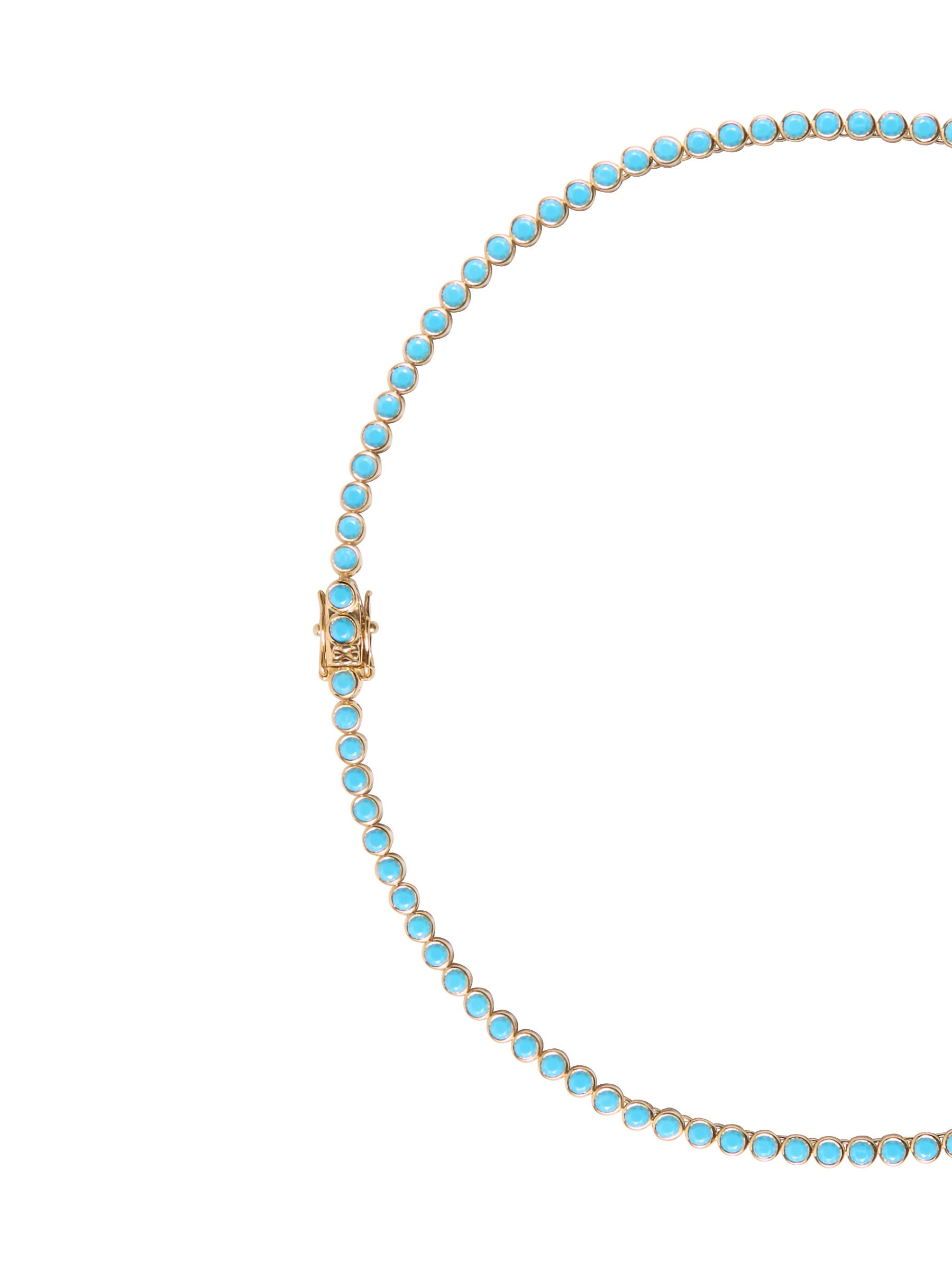 JAMES BEZEL RIVIÈRE NECKLACE IN NANO TURQUOISE AND LAB DIAMOND