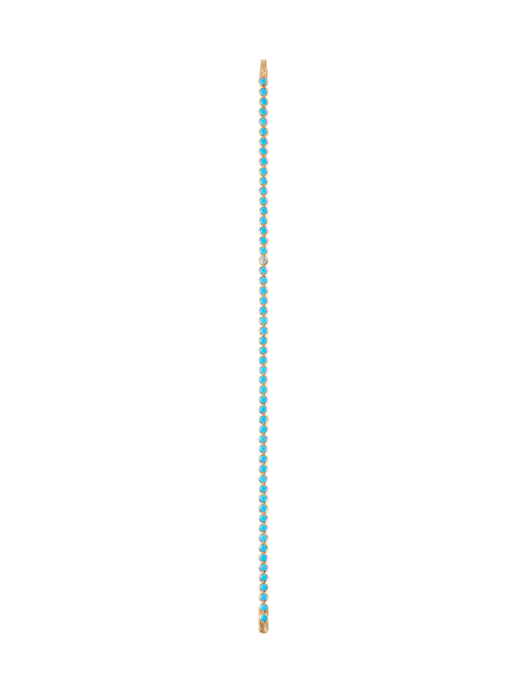JAMES BEZEL RIVIÈRE ANKLET IN NANO TURQUOISE AND MOISSANITE