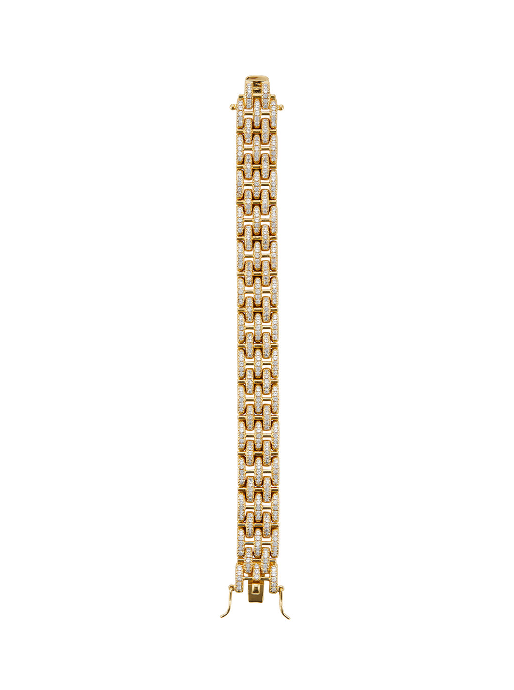 BENEDETTA BRACELET IN LAB WHITE SAPPHIRE, 18K GOLD COATED BRASS