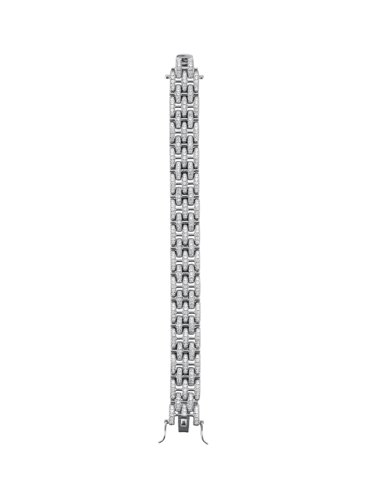 BENEDETTA PAVÉ LINK BRACELET IN LAB WHITE SAPPHIRE