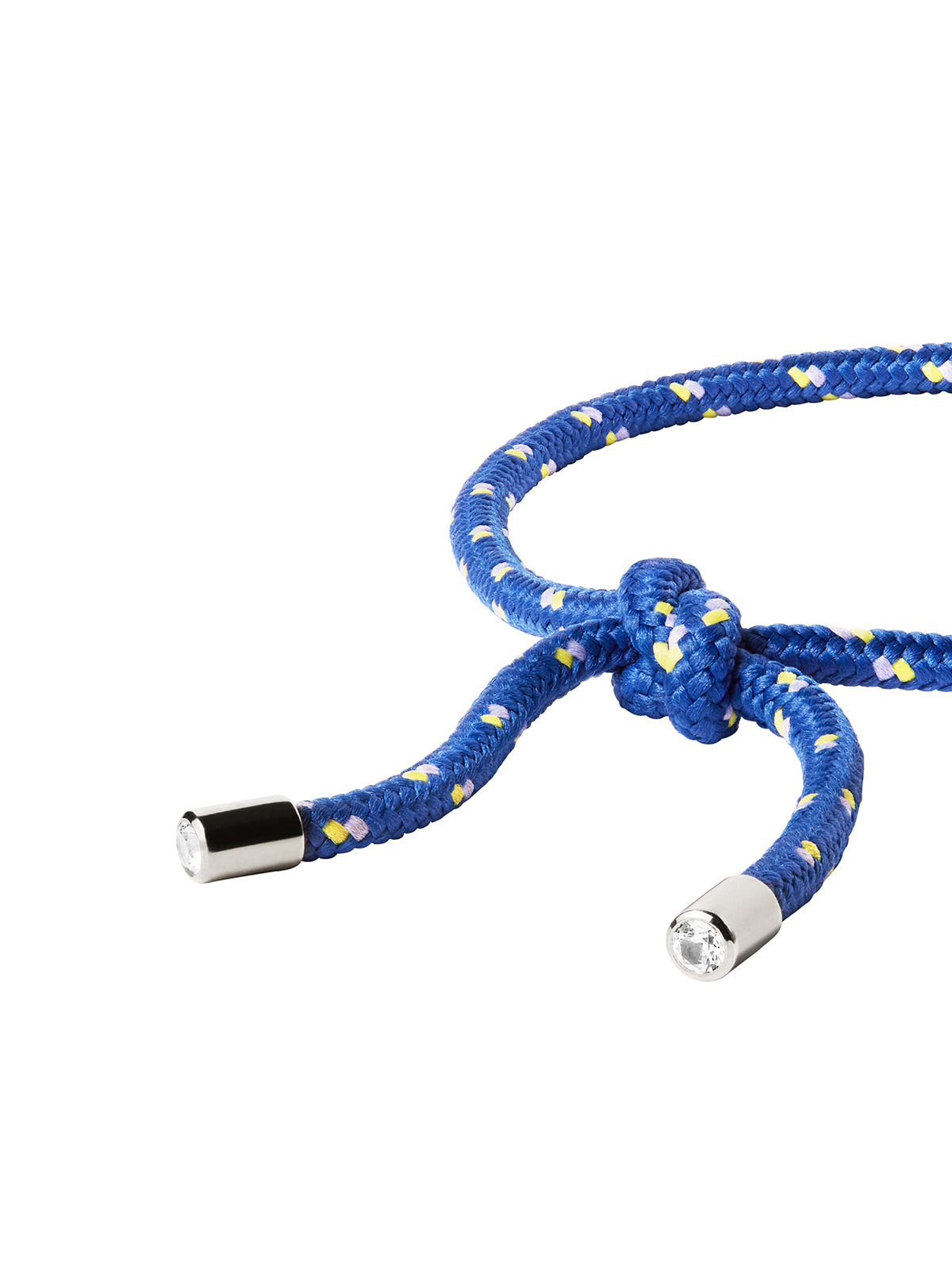 PARACORD BLEU TIE ANKLET, SILVER