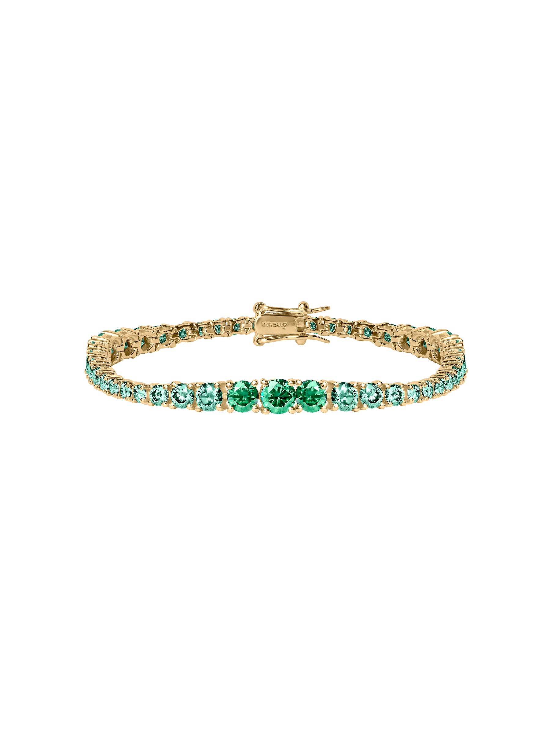 ISADORA RIVIÈRE BRACELET IN VIRIDIAN GREEN MOISSANITE