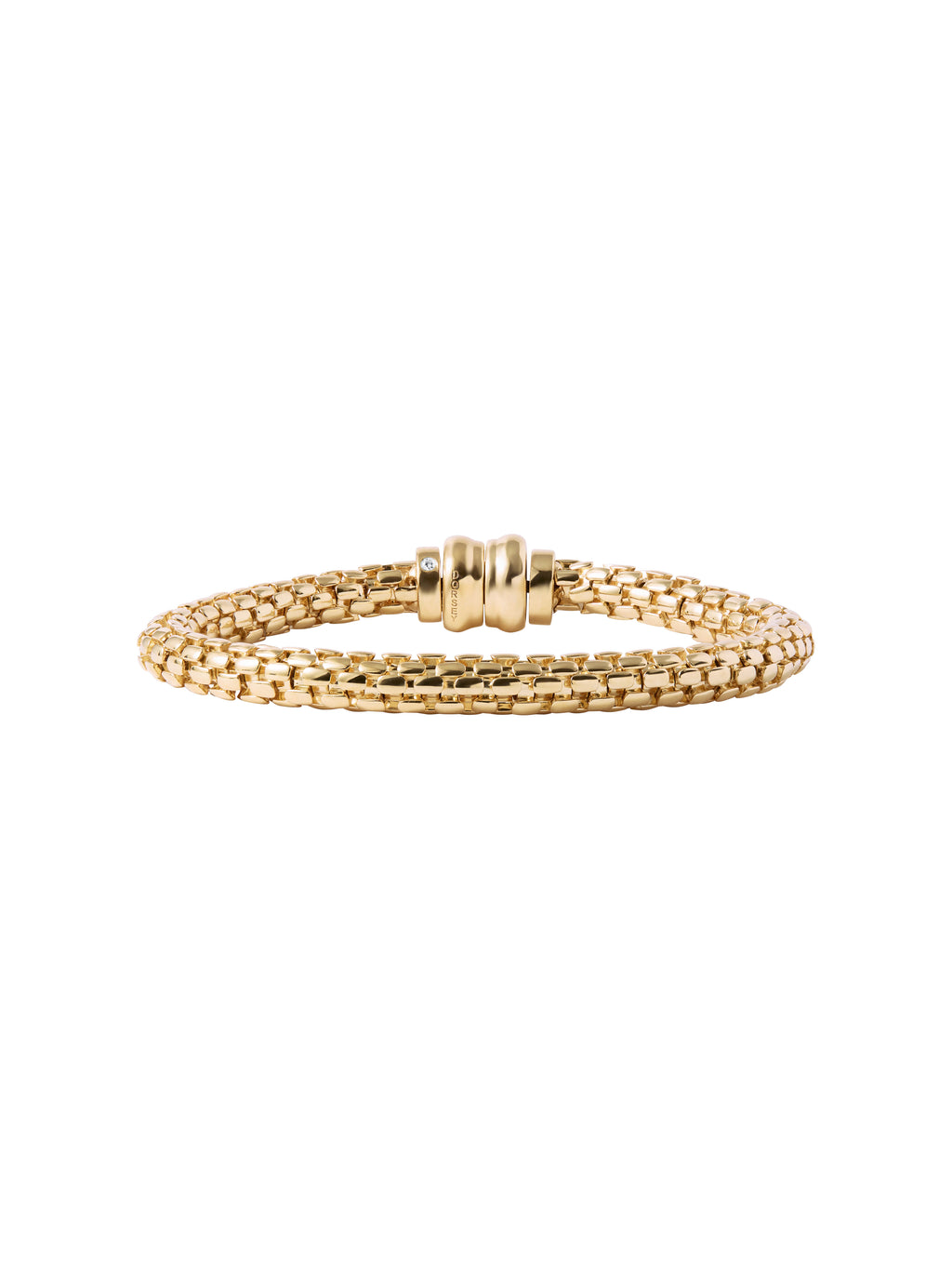 PETITE CASTA BRACELET WITH LAB DIAMOND ACCENT, 18K GOLD VERMEIL