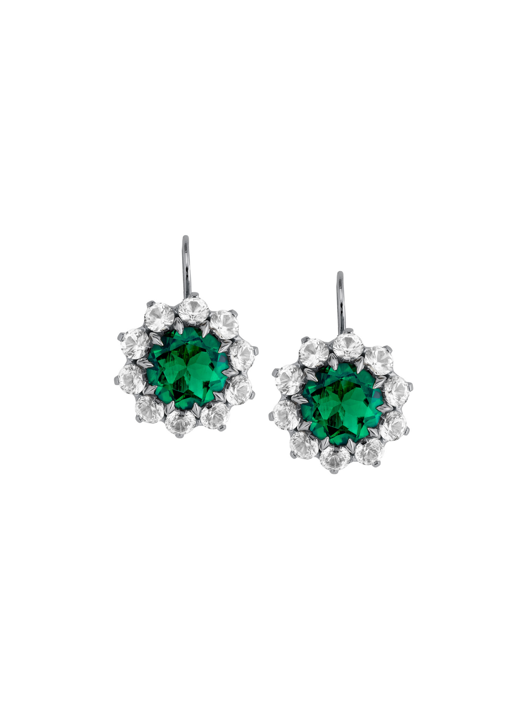 GWEN EARRINGS IN LAB EMERALD