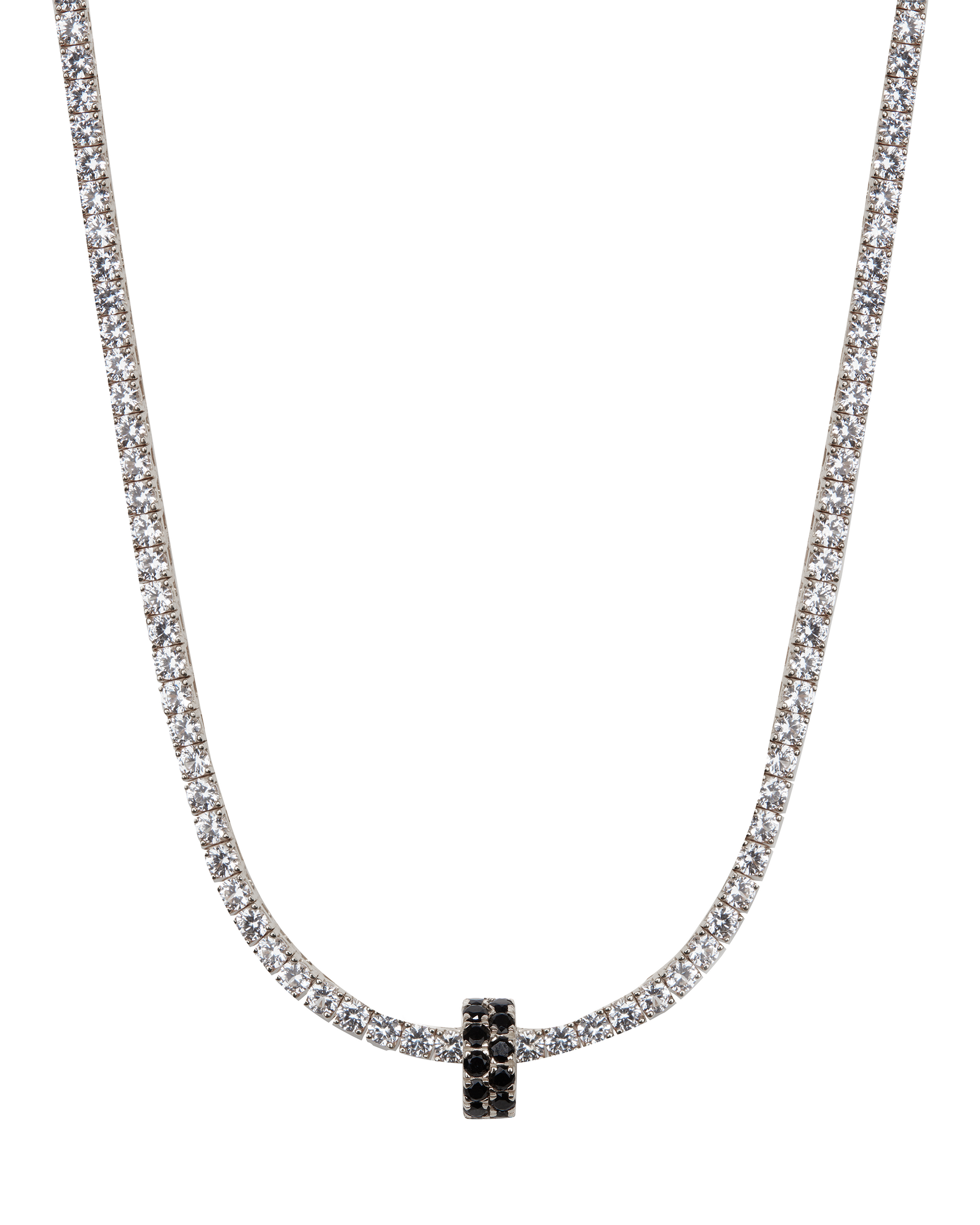 TWO-ROW RIVIÈRE PENDANT IN NANO BLACK ONYX