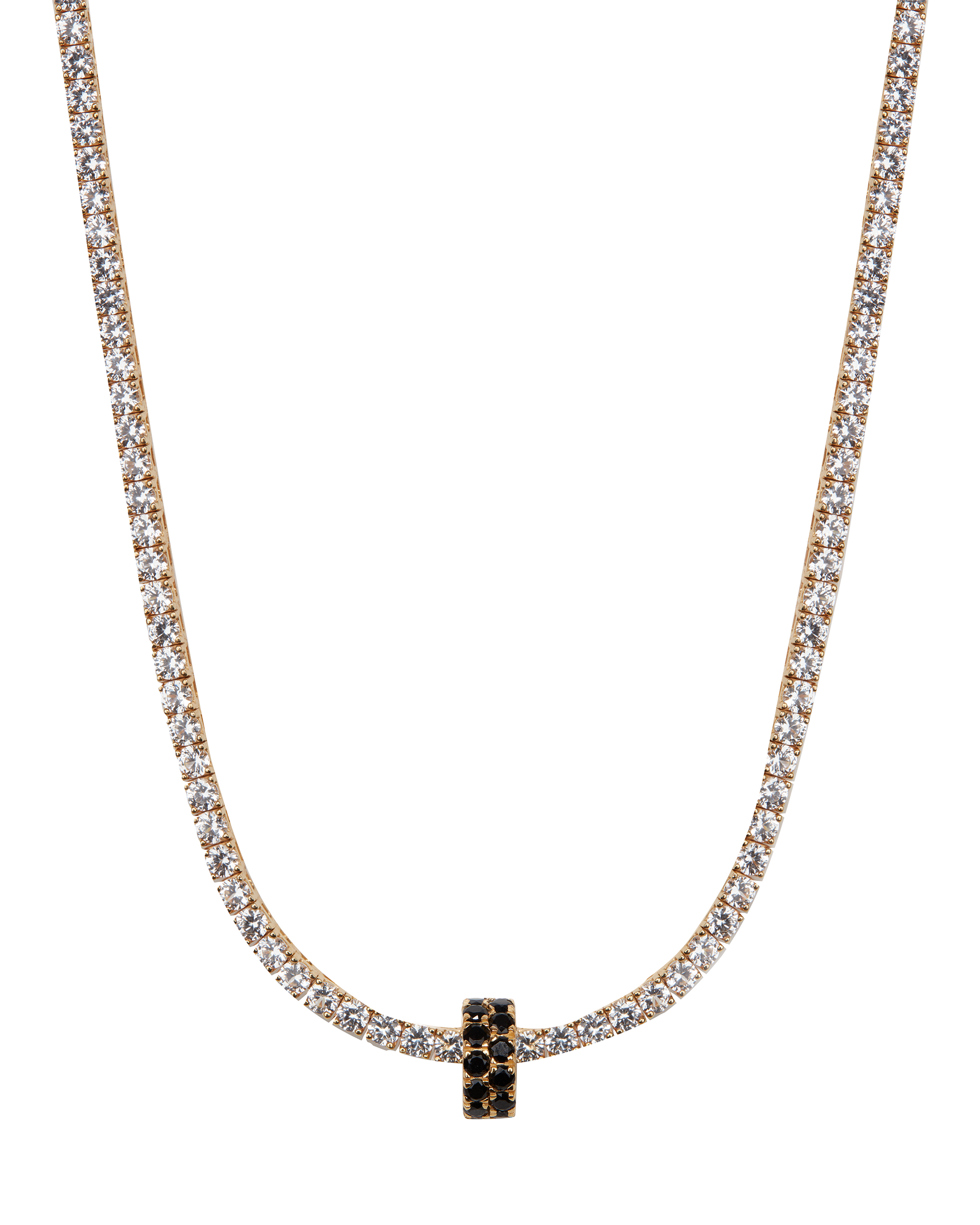 TWO-ROW RIVIÈRE PENDANT IN NANO BLACK ONYX