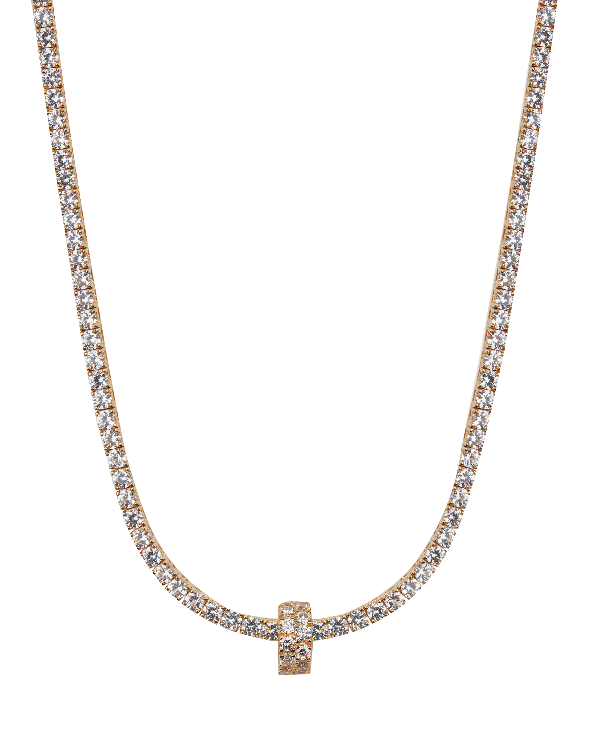 TWO-ROW RIVIÈRE PENDANT IN LAB WHITE SAPPHIRE