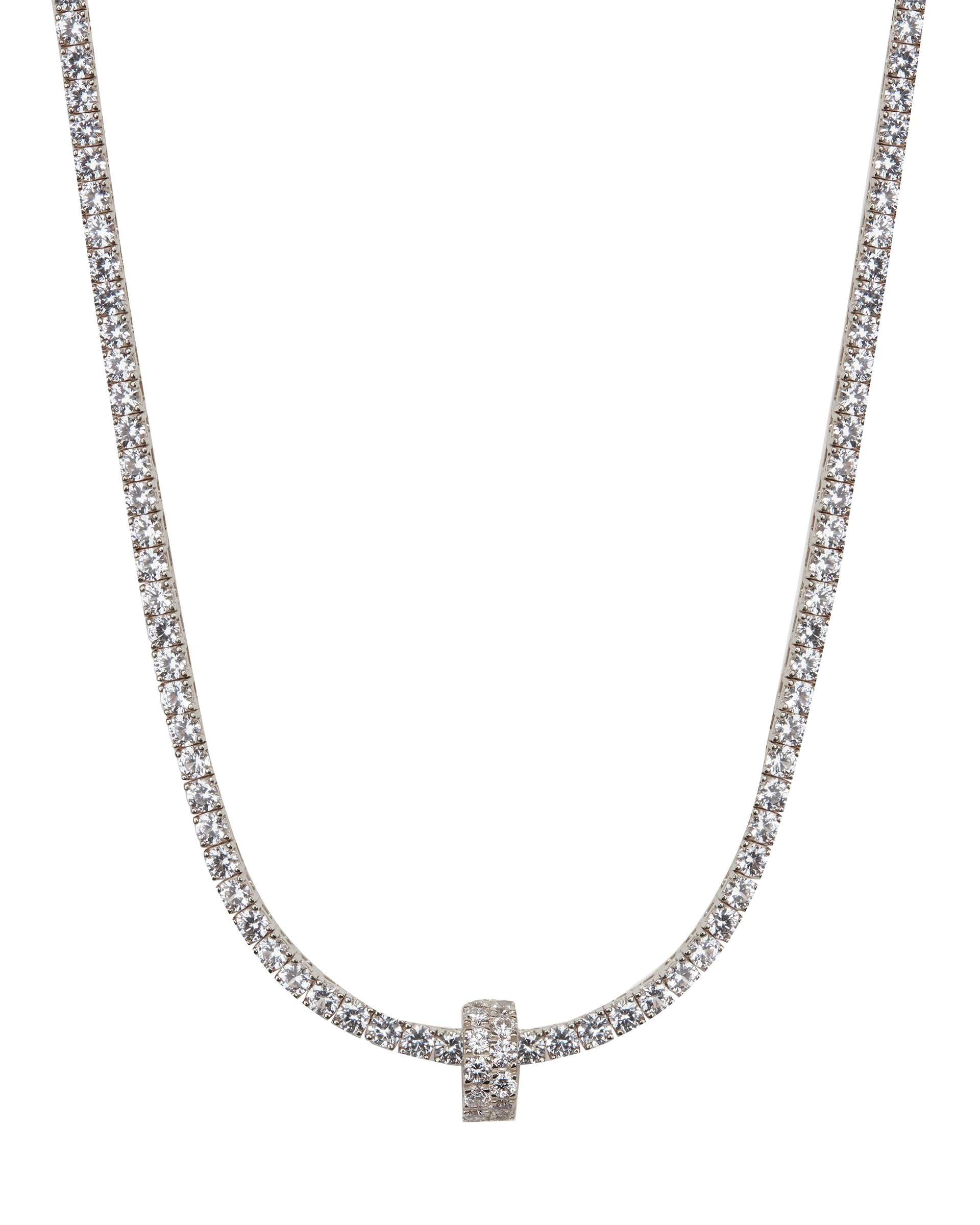 TWO-ROW RIVIÈRE PENDANT IN LAB WHITE SAPPHIRE