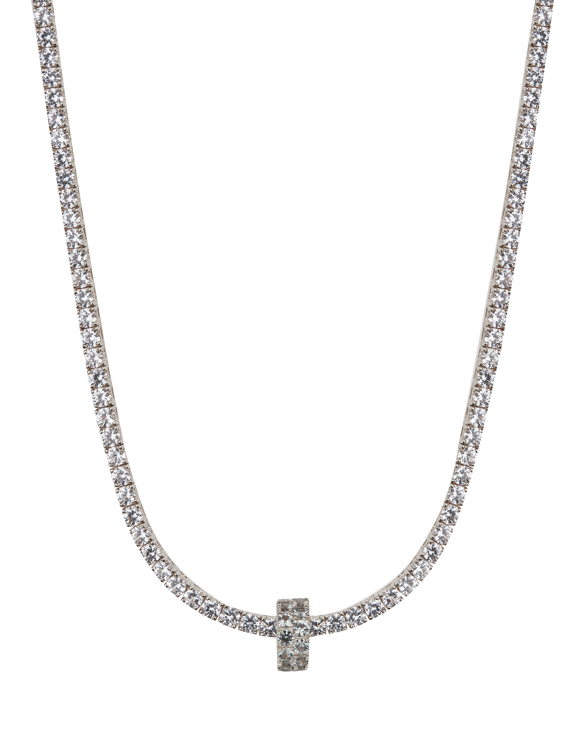 TWO-ROW RIVIÈRE PENDANT IN LAB LIGHT GREEN TOURMALINE