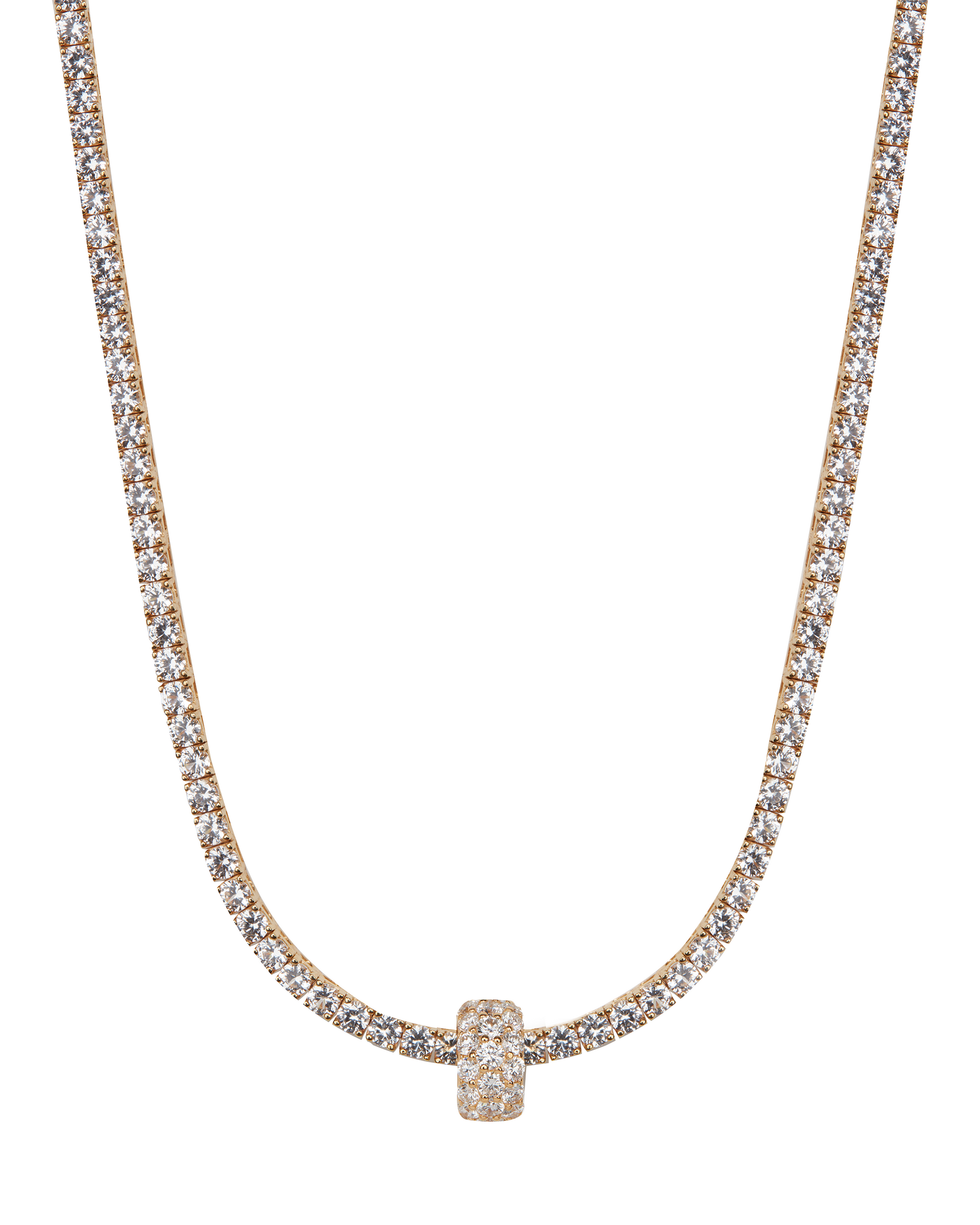 THREE-ROW RIVIÈRE PENDANT IN LAB DIAMOND