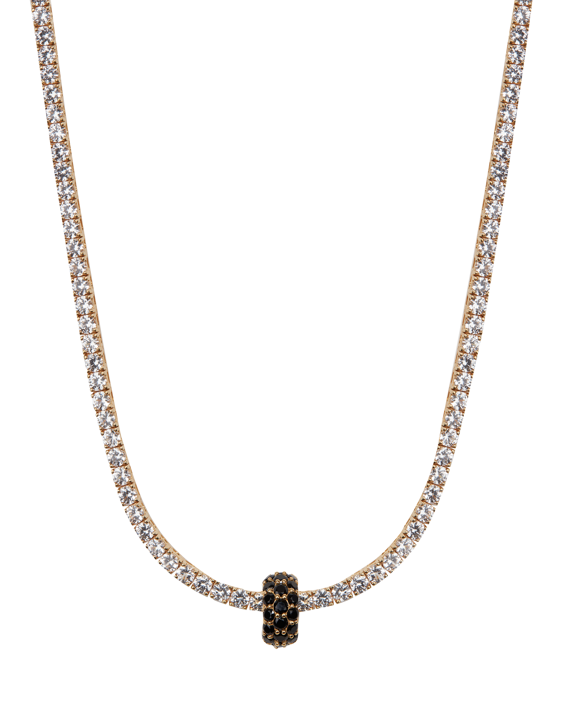 THREE-ROW RIVIÈRE PENDANT IN NANO BLACK ONYX