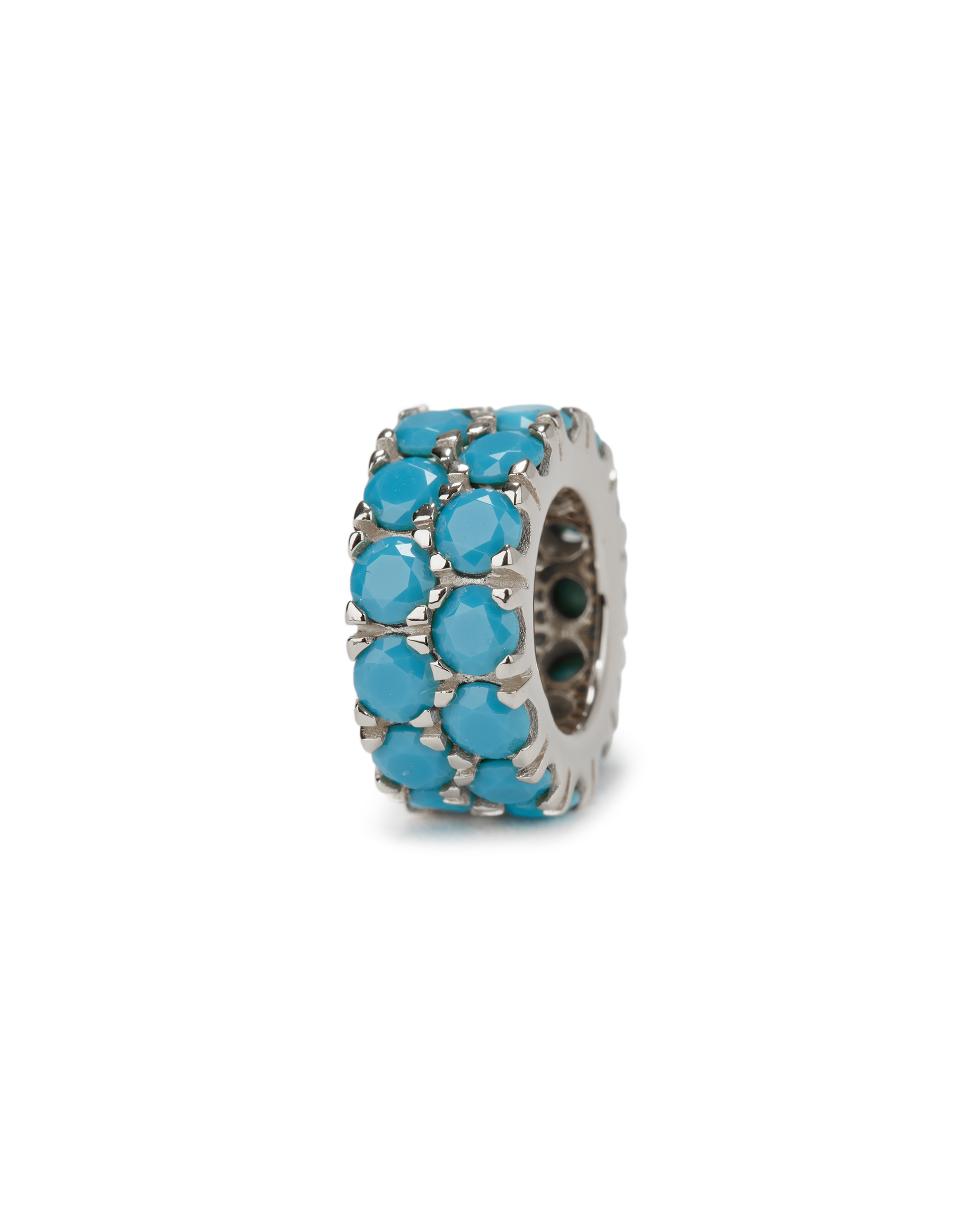 TWO-ROW RIVIÈRE PENDANT IN NANO TURQUOISE