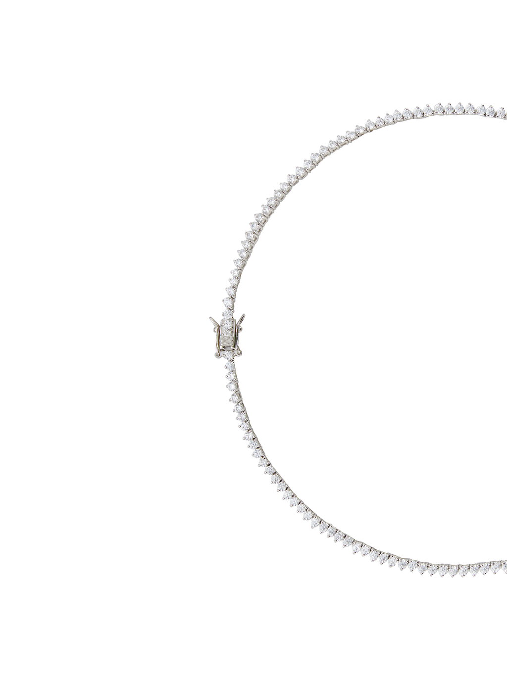 CAMPBELL RIVIÈRE NECKLACE IN LAB WHITE SAPPHIRE, STERLING SILVER