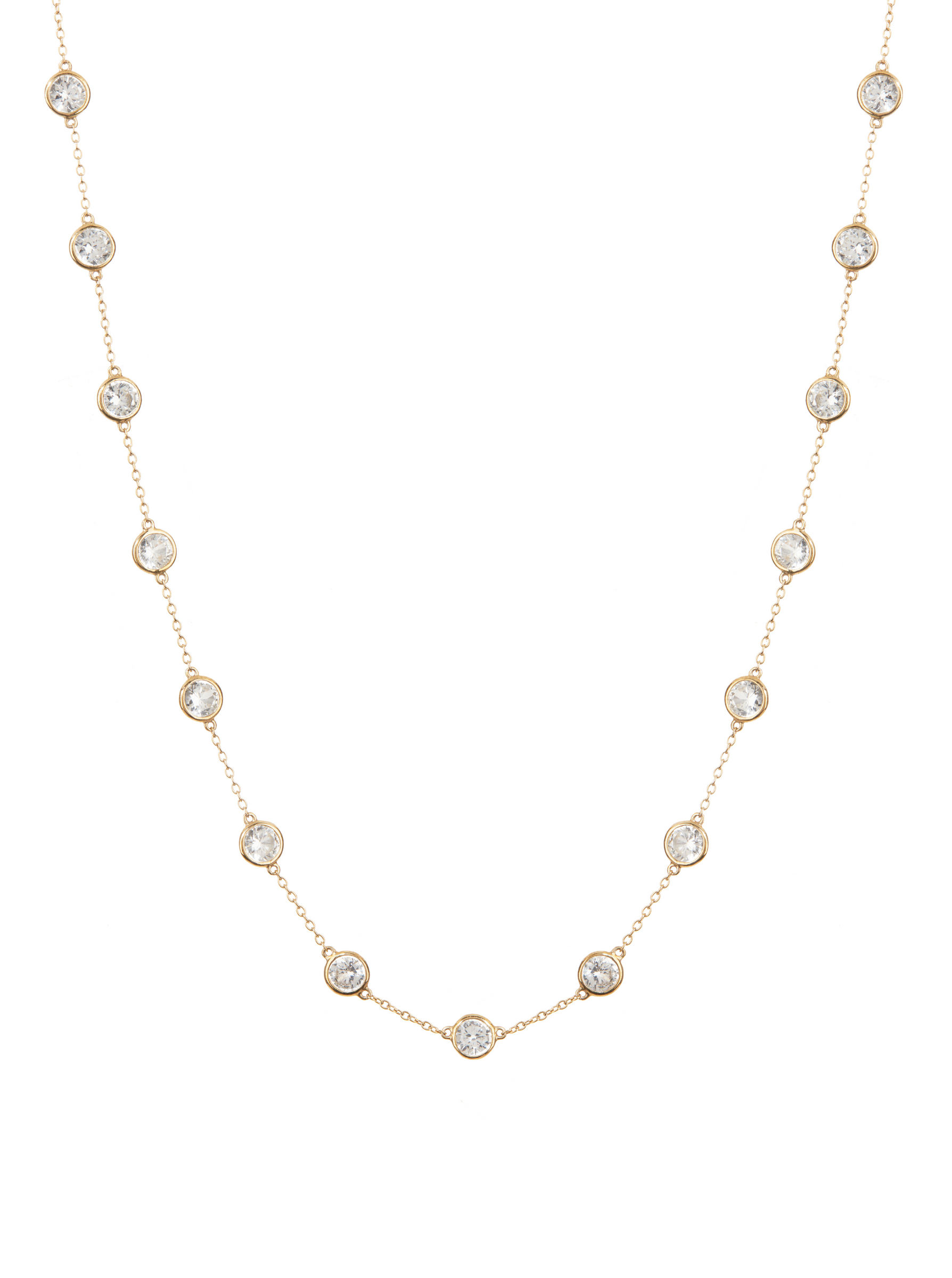 CLEMENCE NECKLACE IN 7.50 CT LAB WHITE SAPPHIRE