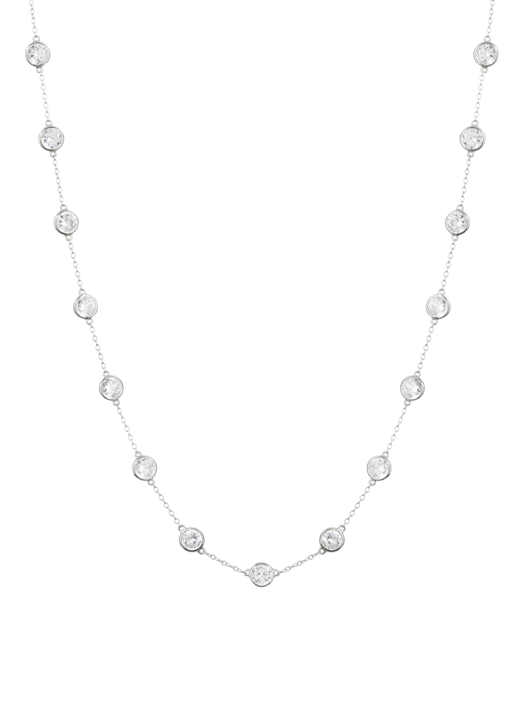 CLEMENCE NECKLACE IN 7.50 CT LAB WHITE SAPPHIRE