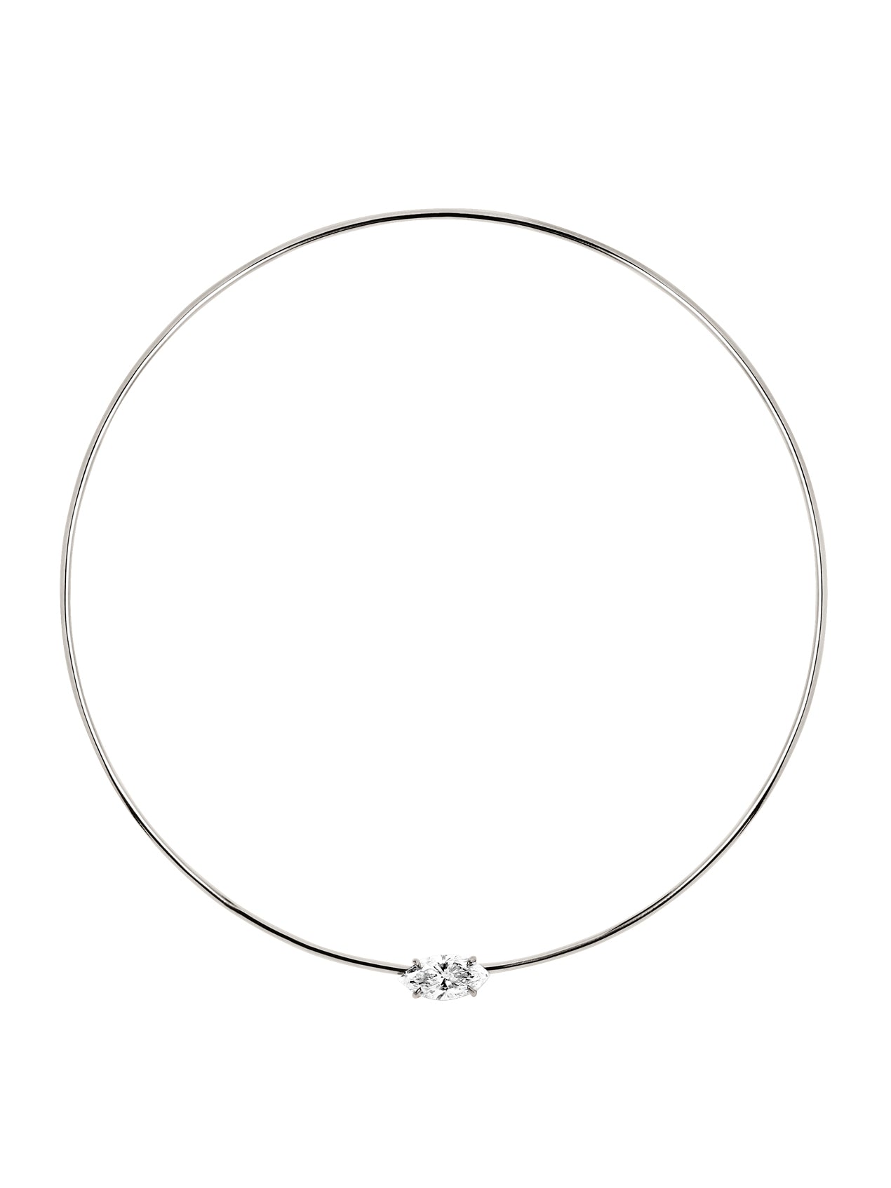 14K ROWE MARQUISE-CUT CHOKER IN 3 CTS LAB DIAMOND