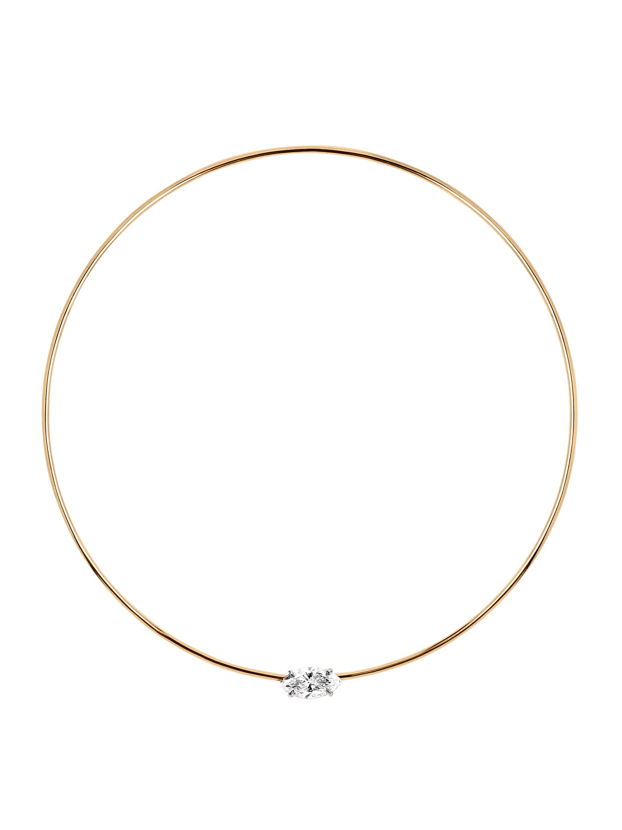 14K ROWE MARQUISE-CUT CHOKER IN 3 CTS LAB DIAMOND