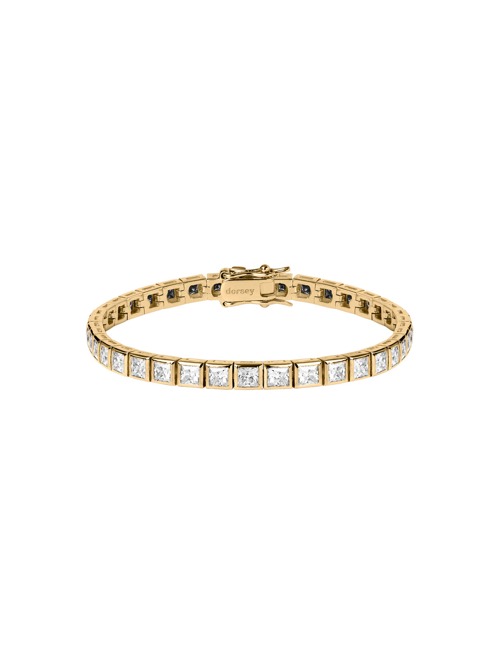 AXELLE BEZEL RIVIÈRE BRACELET IN MOISSANITE, 18K GOLD VERMEIL – Dorsey