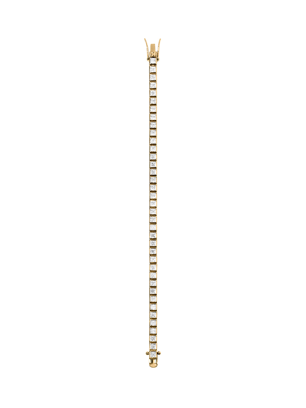 AXELLE BEZEL RIVIÈRE BRACELET IN MOISSANITE, 18K GOLD VERMEIL – Dorsey