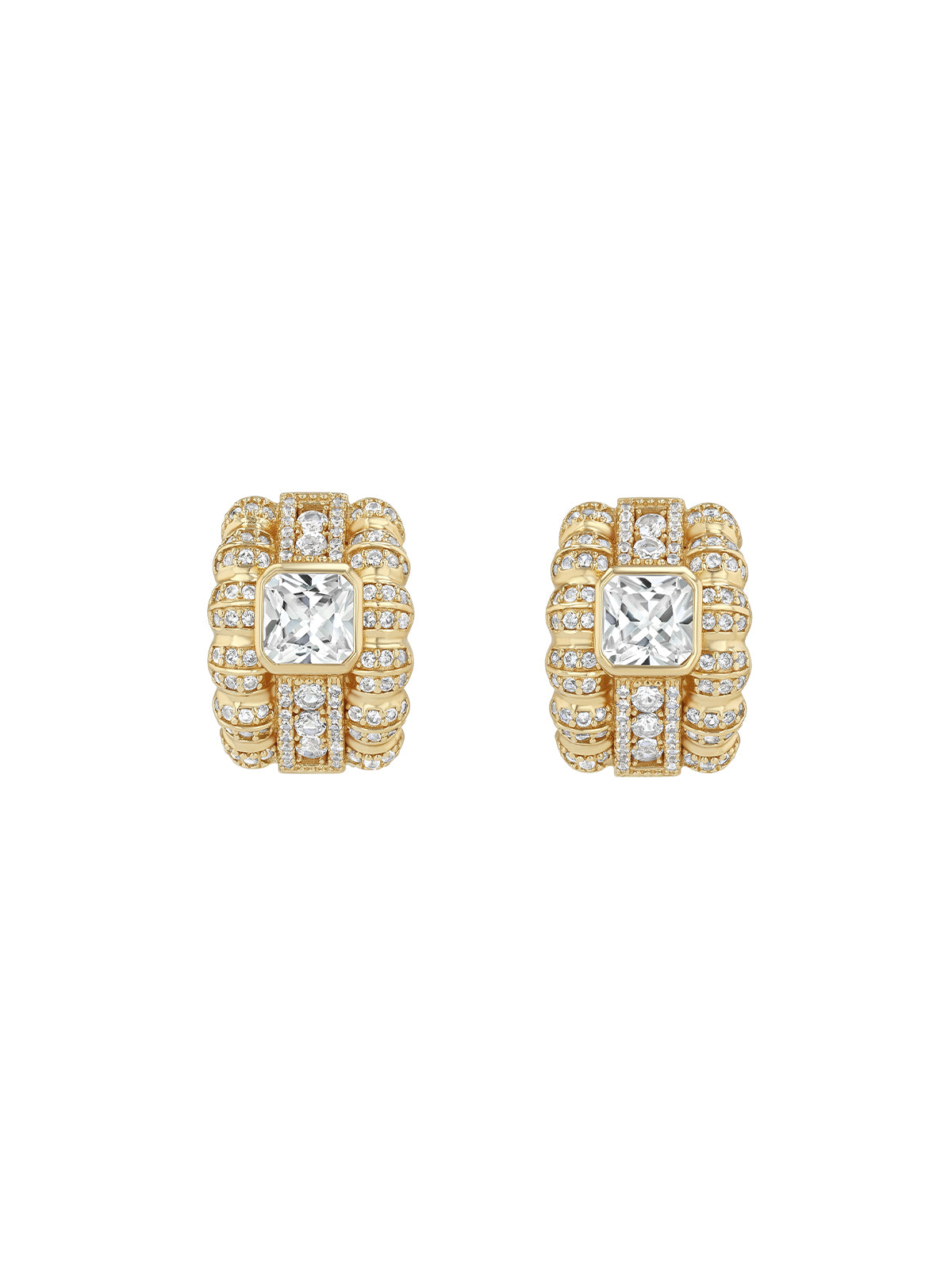CRAWFORD EARRINGS IN LAB WHITE SAPPHIRE