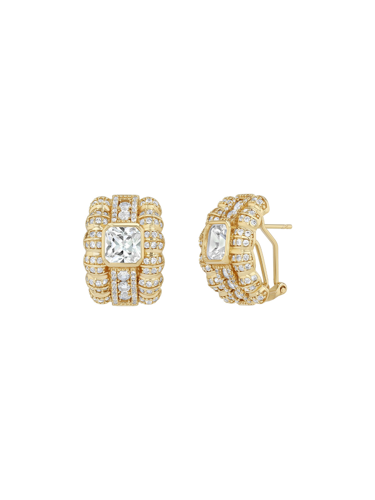 CRAWFORD EARRINGS IN LAB WHITE SAPPHIRE