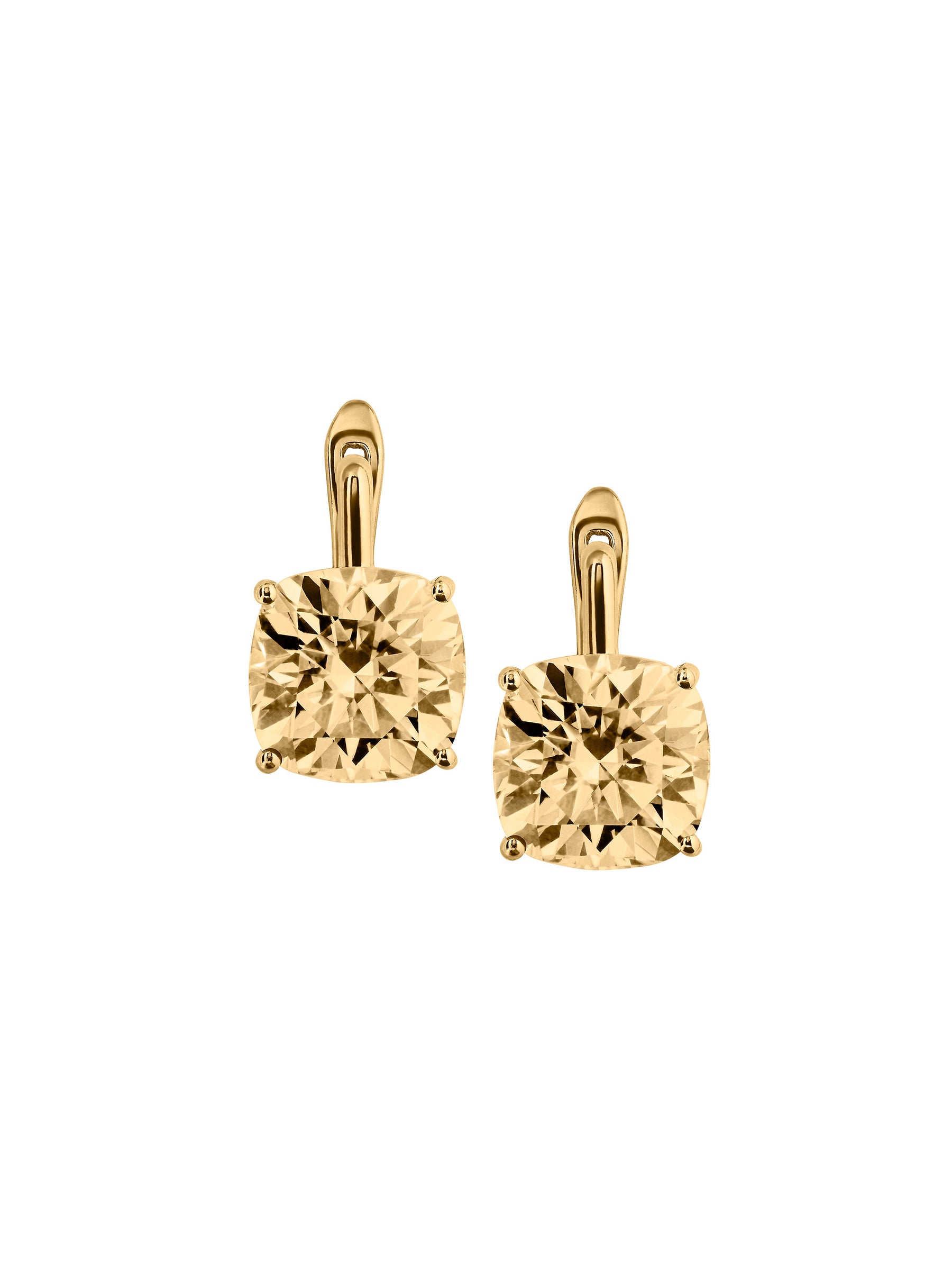 PORTER CUSHION-CUT EARRINGS IN HONEY MOISSANITE