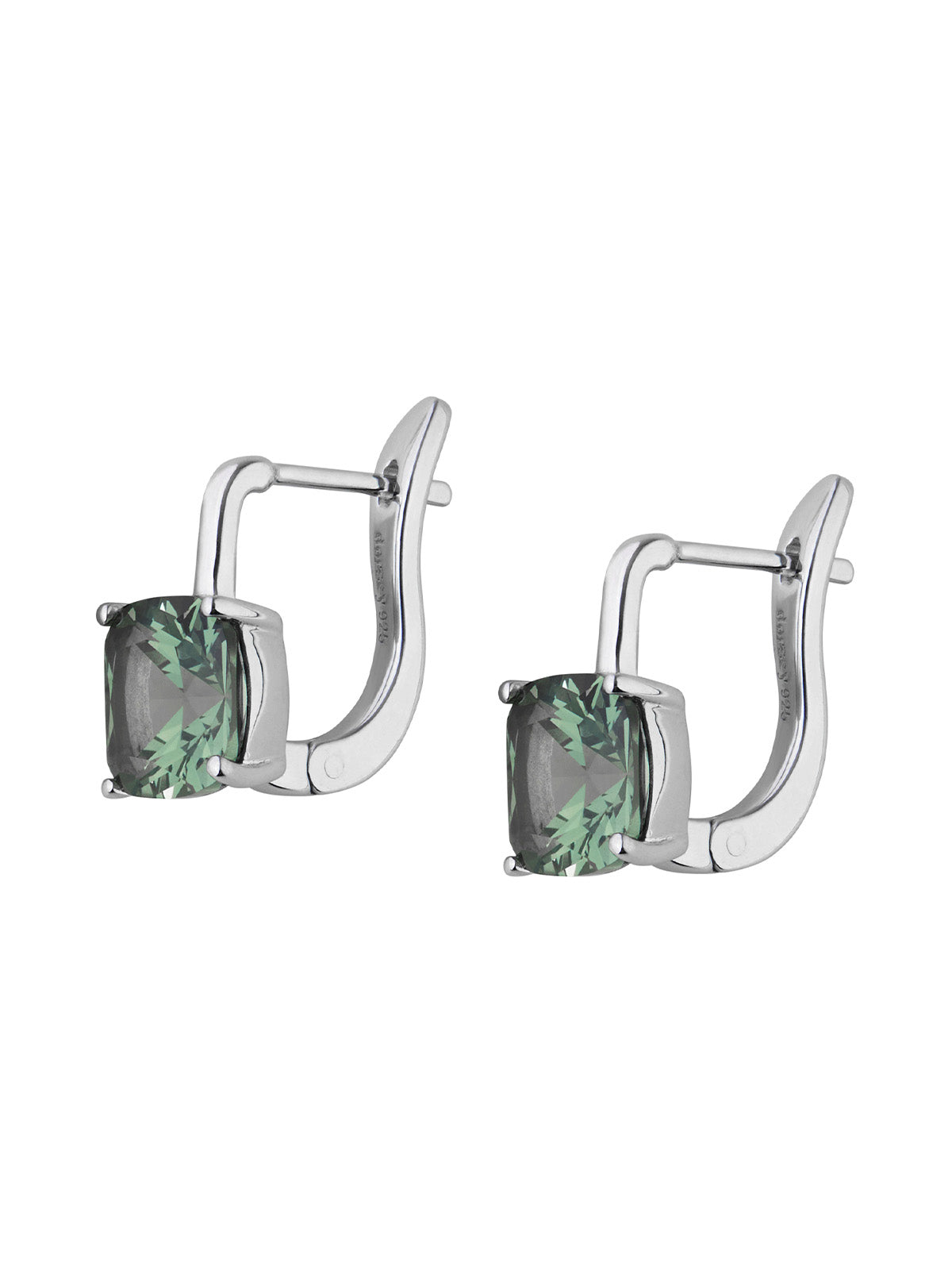 PORTER CUSHION-CUT EARRINGS IN LAB MOSS GREEN TOURMALINE