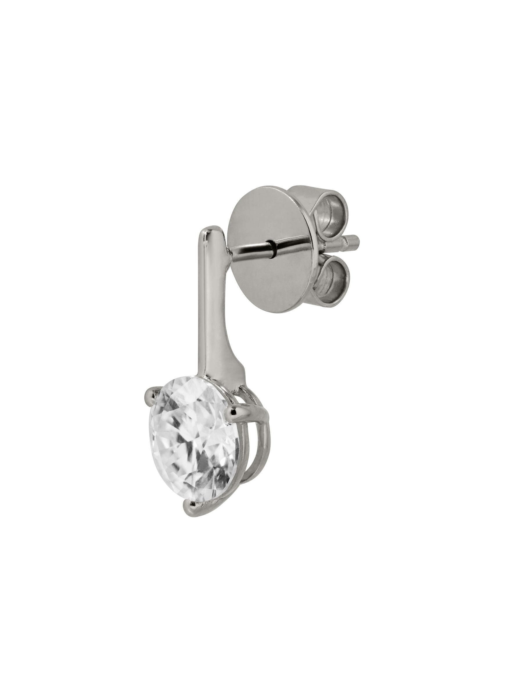 HENDRY BAR STUD EARRINGS IN MOISSANITE