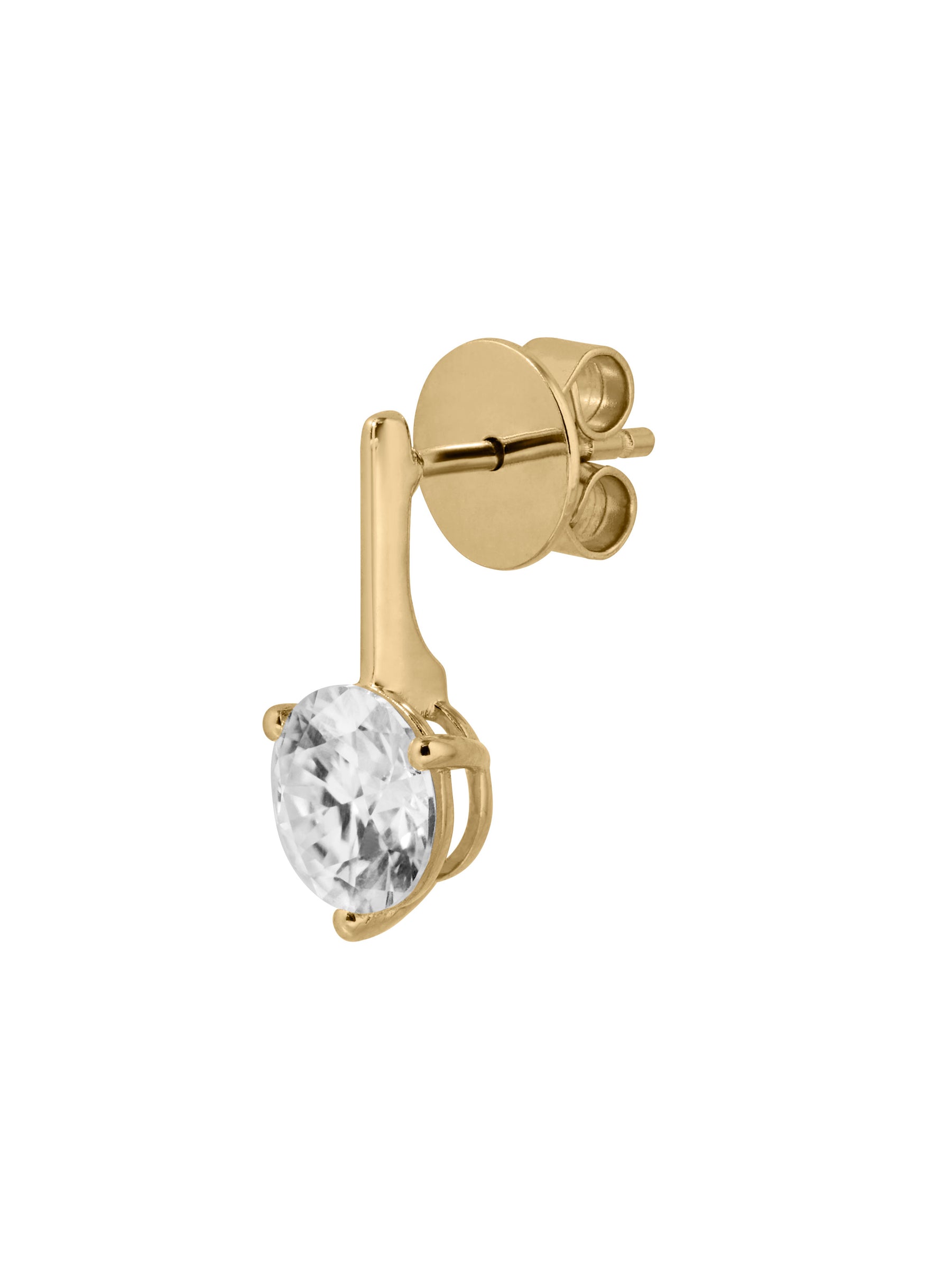 HENDRY BAR STUD EARRINGS IN MOISSANITE