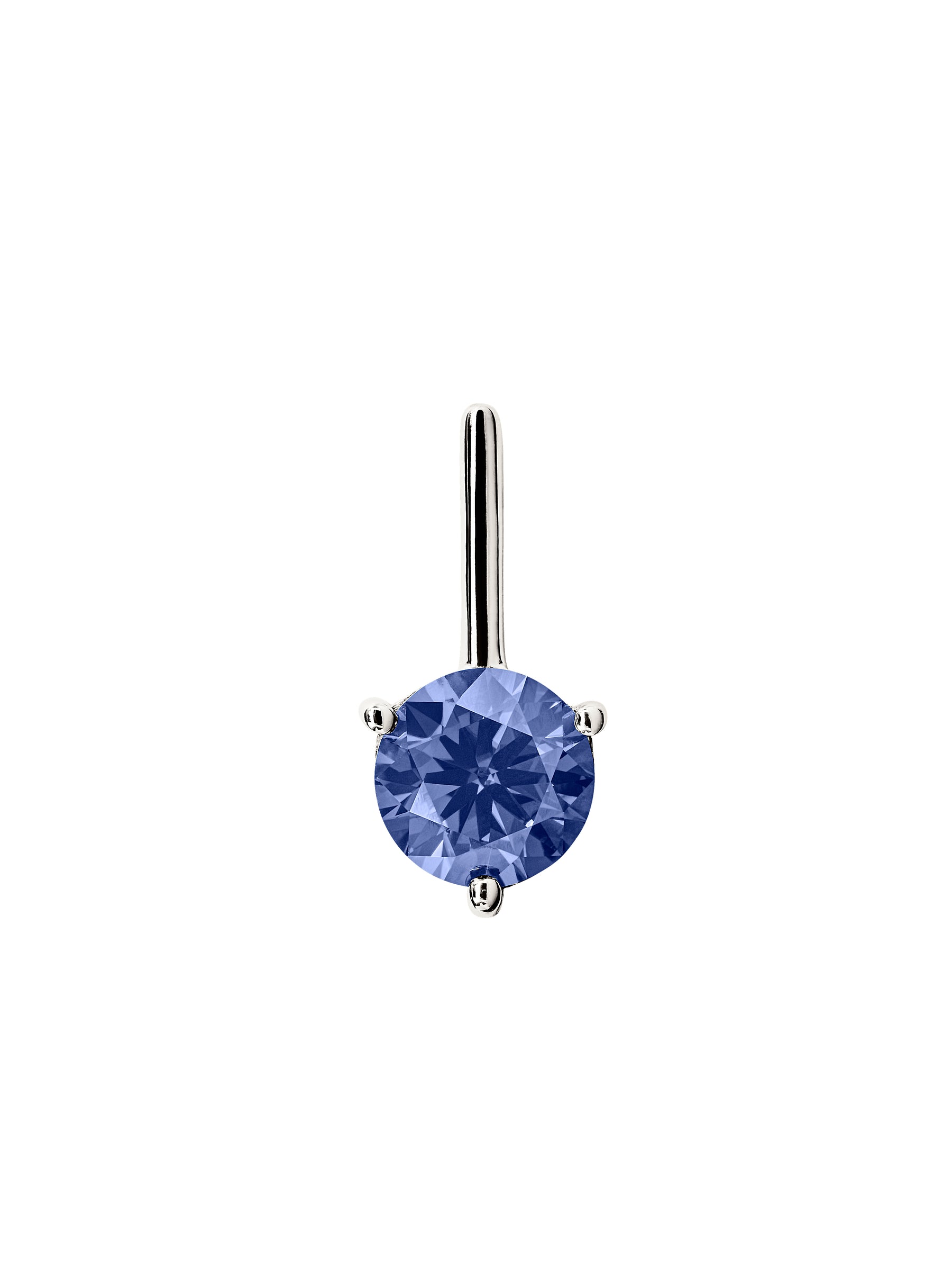 HENDRY BAR STUD EARRINGS IN SLATE BLUE MOISSANITE