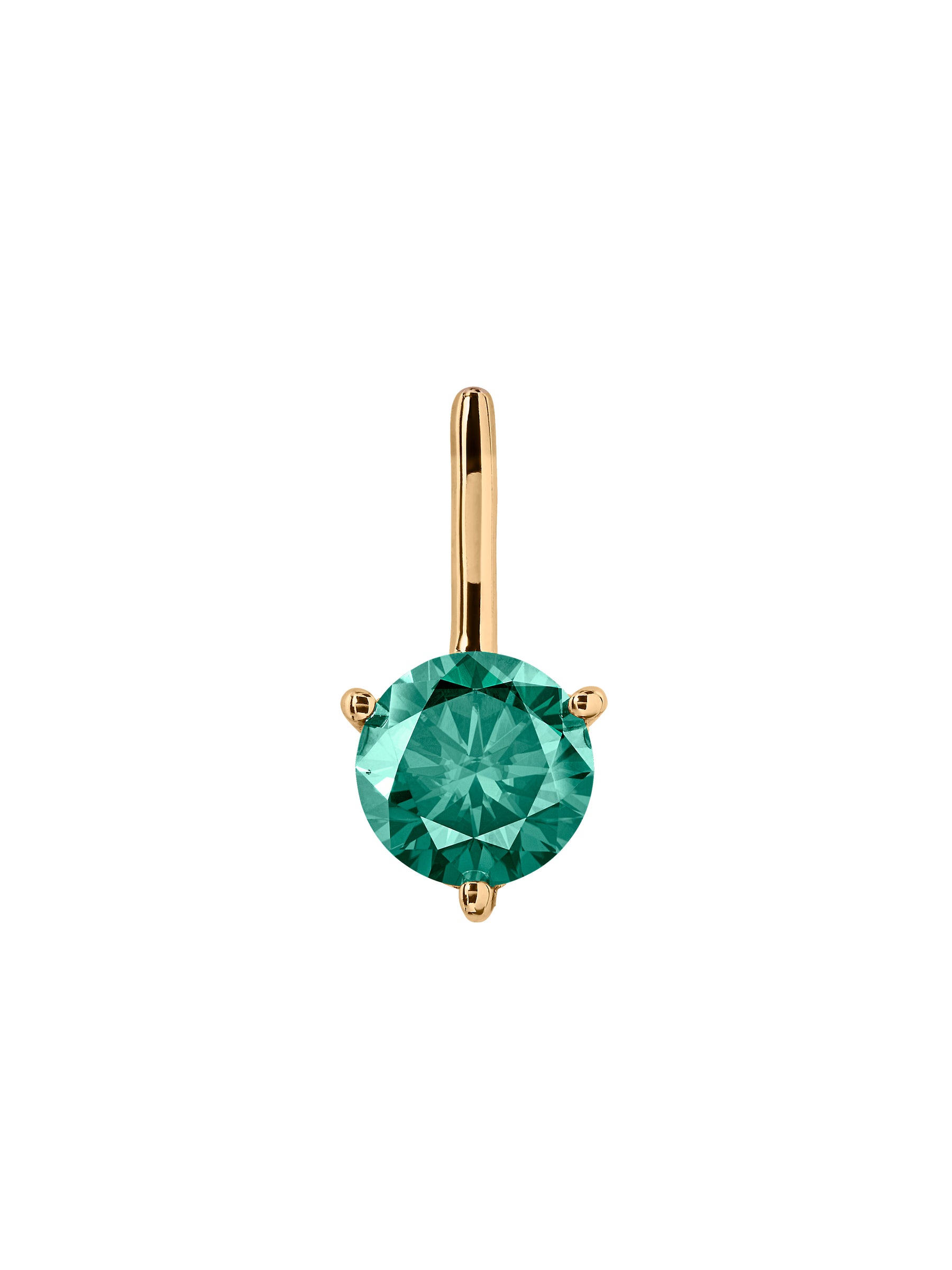 HENDRY BAR STUD EARRINGS IN VIRIDIAN GREEN MOISSANITE