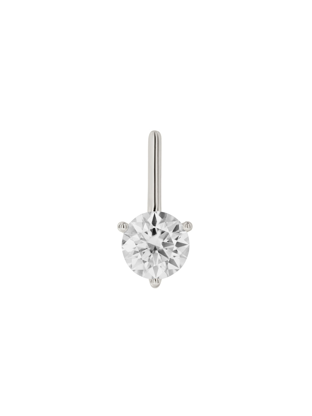 HENDRY BAR STUD EARRING IN MOISSANITE