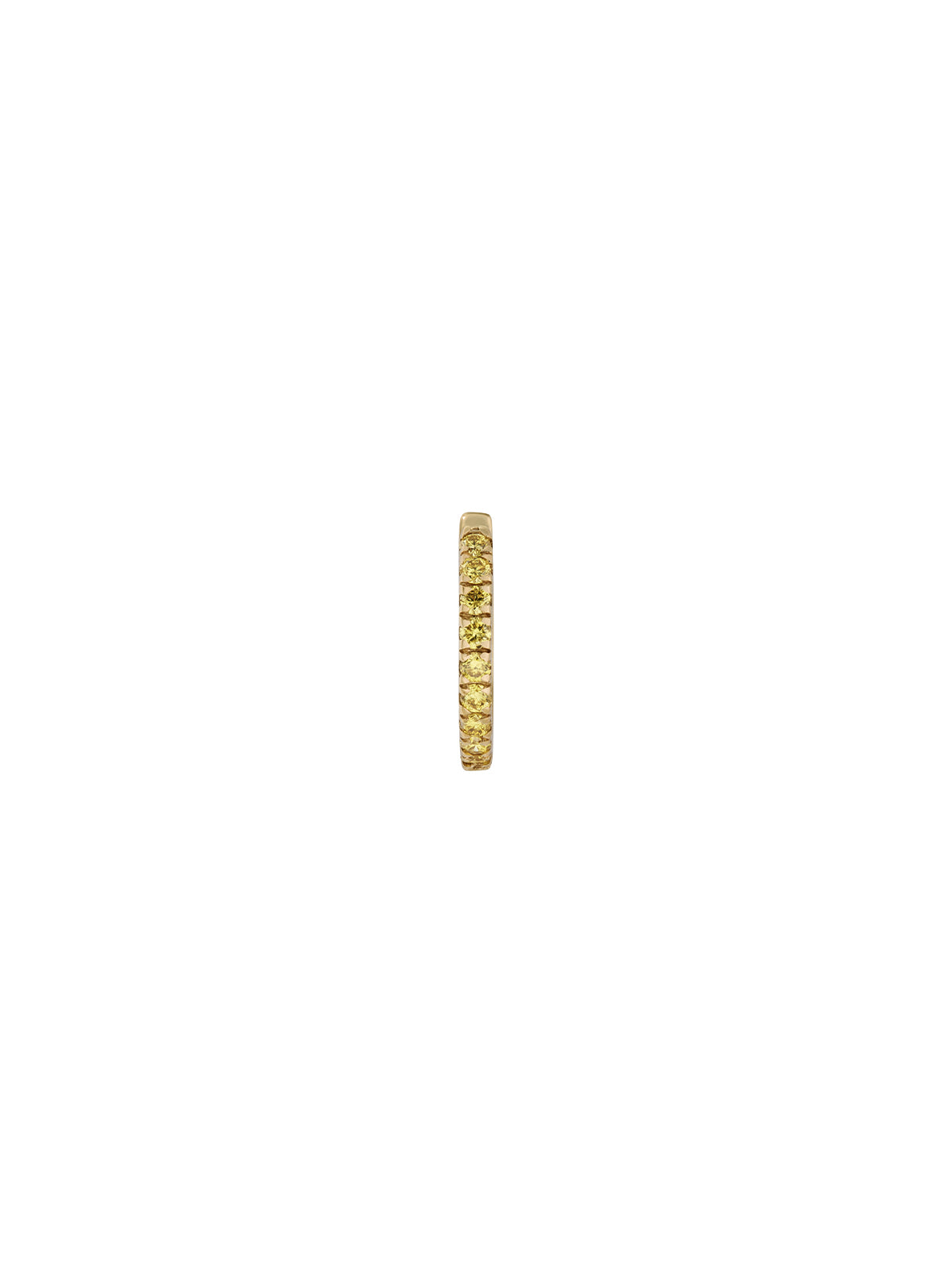 14K PAVÉ HUGGIE EARRING IN LAB YELLOW DIAMOND