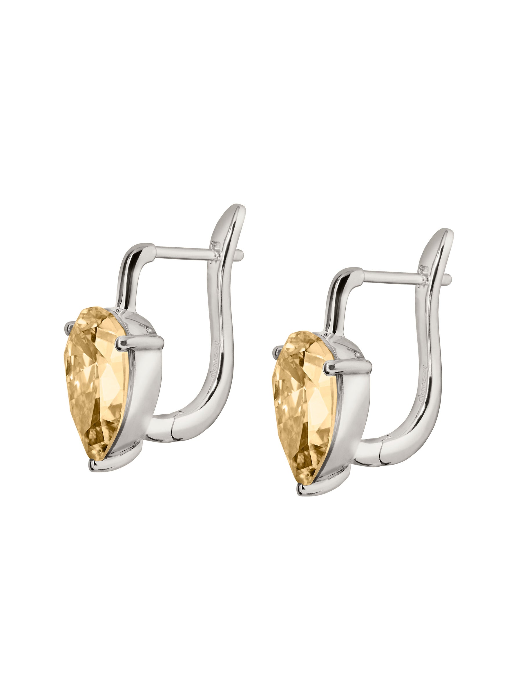 PORTER PEAR-CUT EARRINGS IN HONEY MOISSANITE