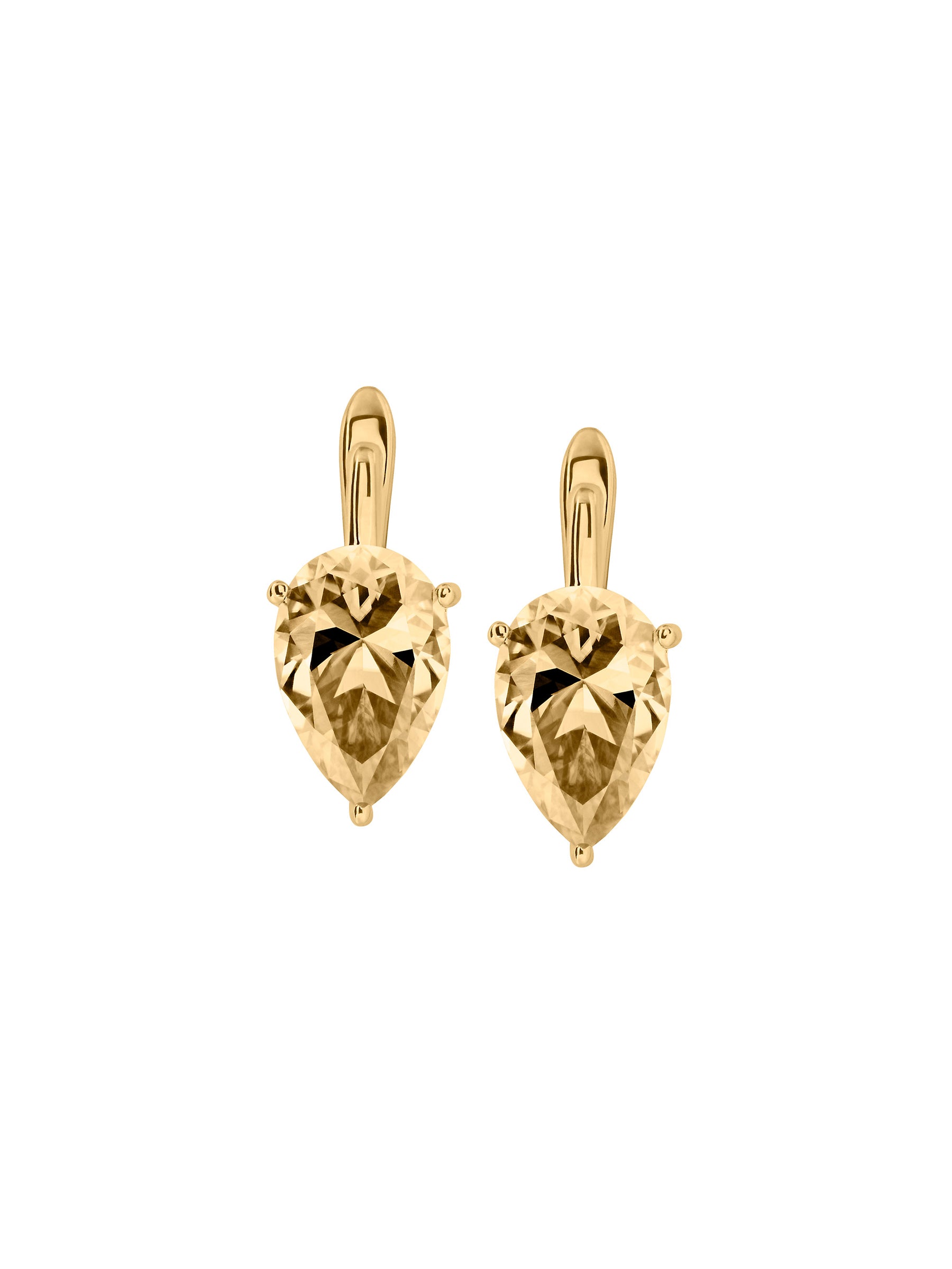 PORTER PEAR-CUT EARRINGS IN HONEY MOISSANITE