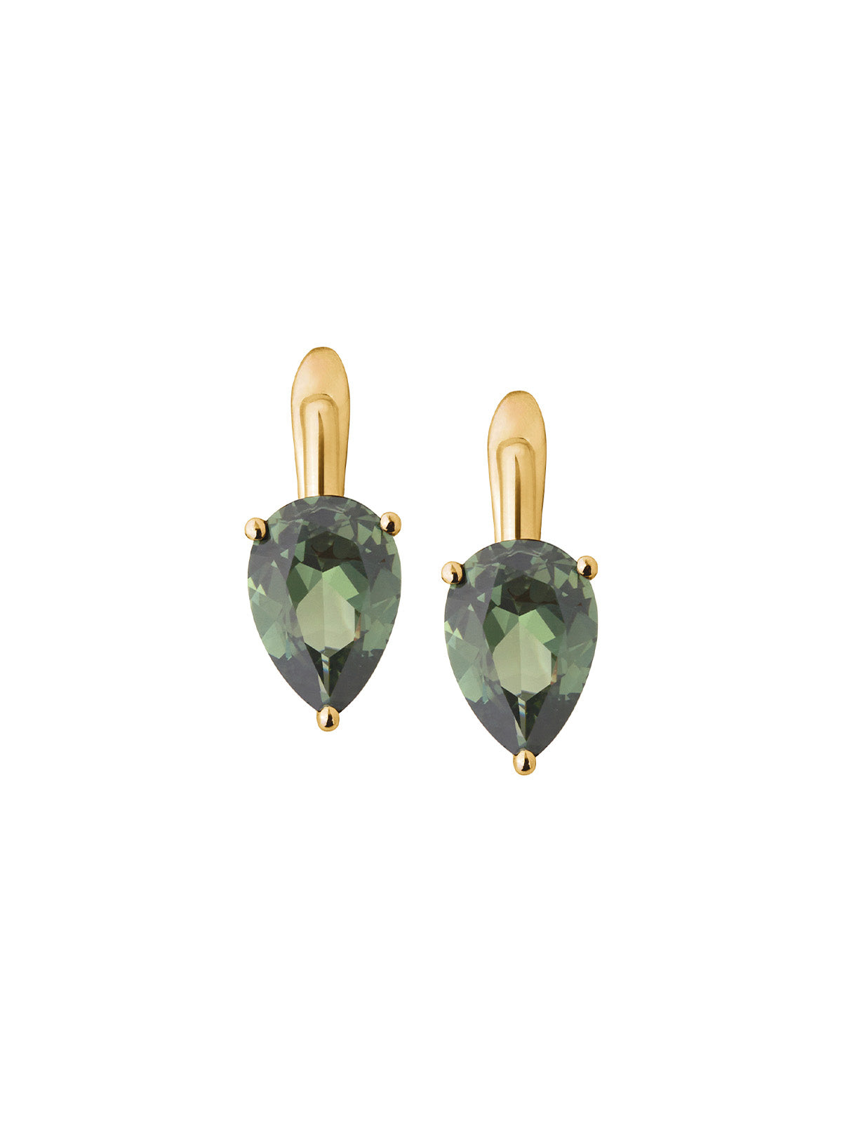 PORTER PEAR-CUT EARRINGS IN LAB MOSS GREEN TOURMALINE