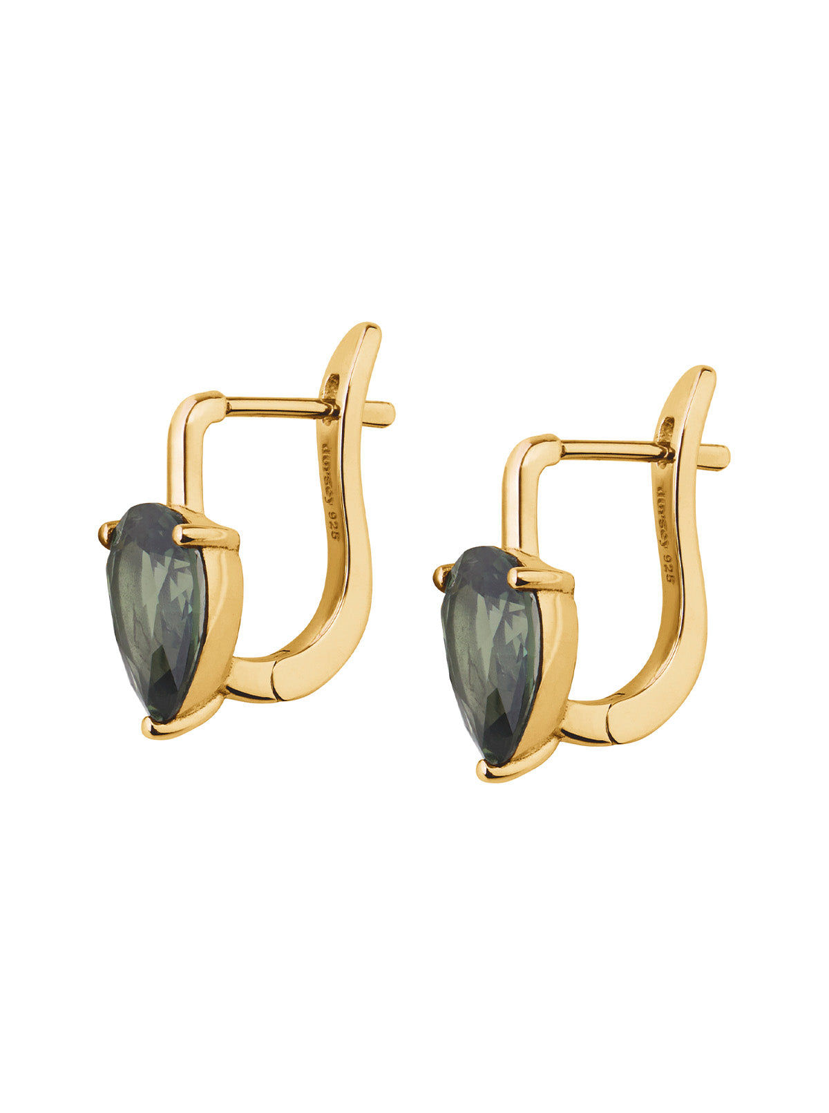PORTER PEAR-CUT EARRINGS IN LAB MOSS GREEN TOURMALINE