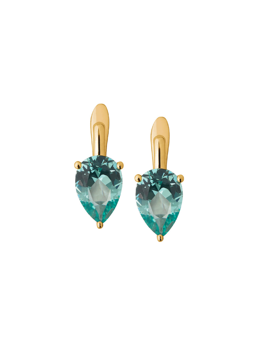 PORTER PEAR-CUT EARRINGS IN NANO AZURE GREEN – Dorsey