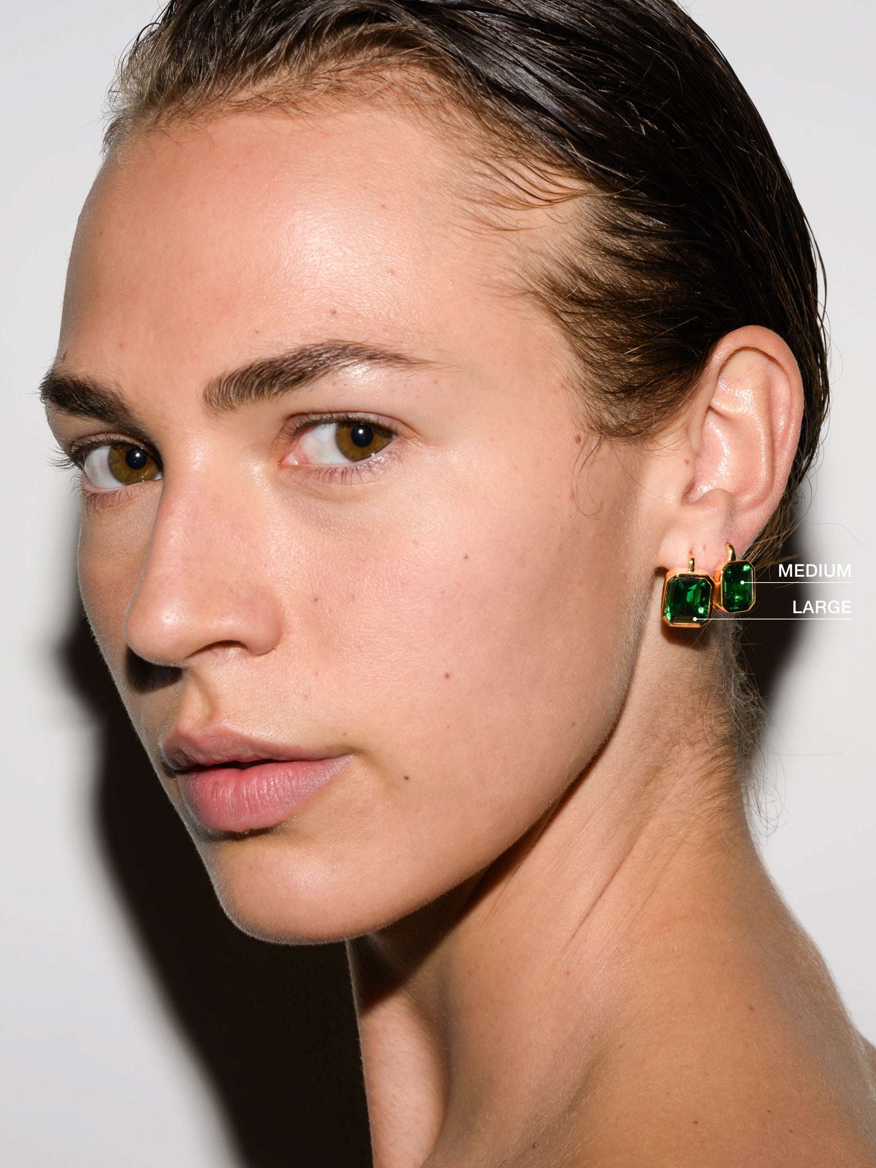 ODETTE EARRINGS IN NANO EMERALD