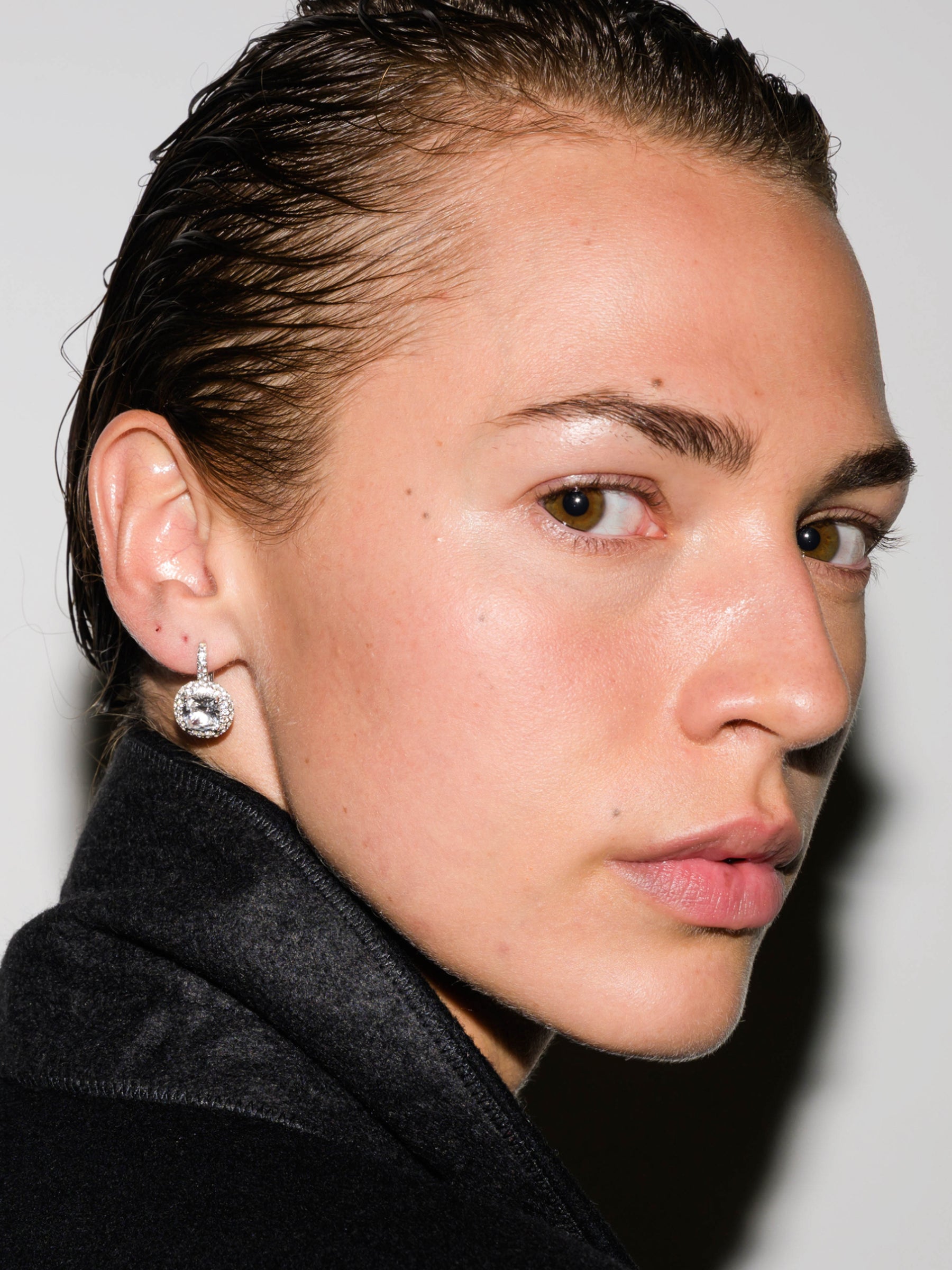 MOREAU EARRINGS IN LAB WHITE SAPPHIRE