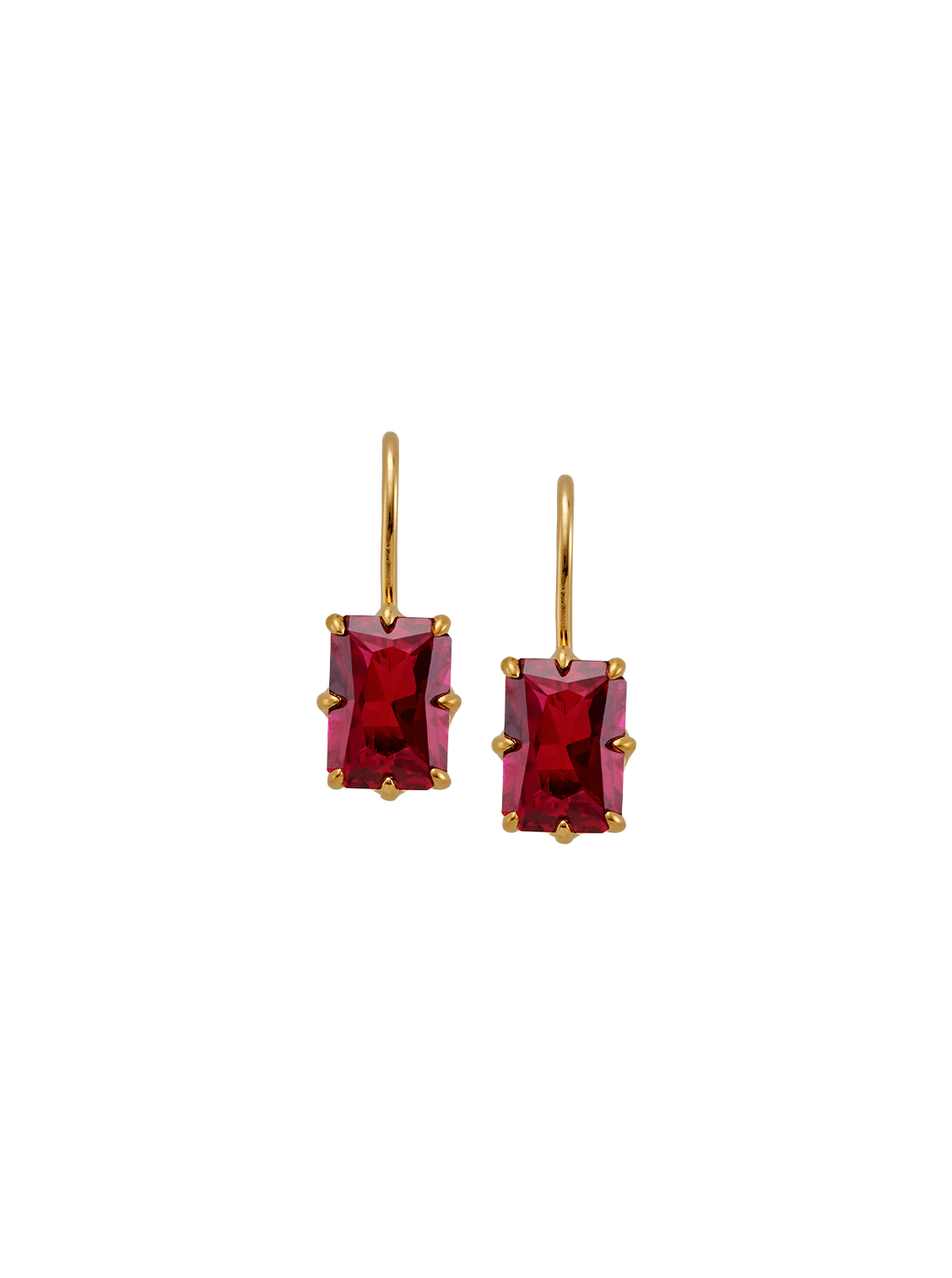 【美品】エミール・ガレ★red and gold with prunes EMILE EARRINGS IN LAB RED SAPPHIRE, 18K GOLD VERMEIL – Dorsey