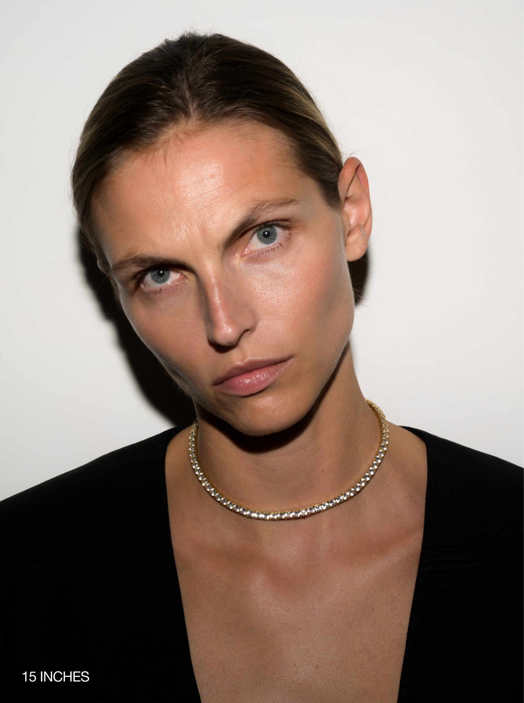 KATE RIVIÈRE NECKLACE IN 4.5MM LAB WHITE SAPPHIRE
