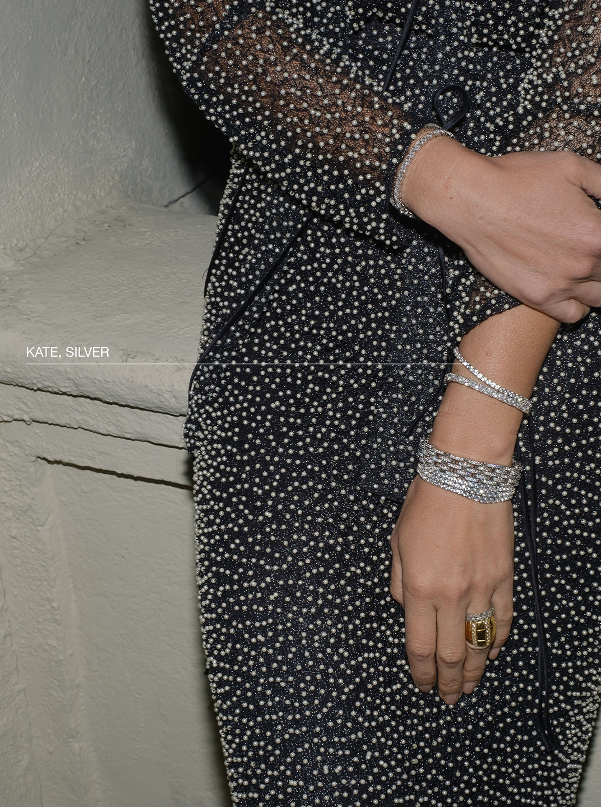 KATE ROUND CUT, 3MM LAB MOSS GREEN TOURMALINE RIVIÈRE BRACELET, SILVER