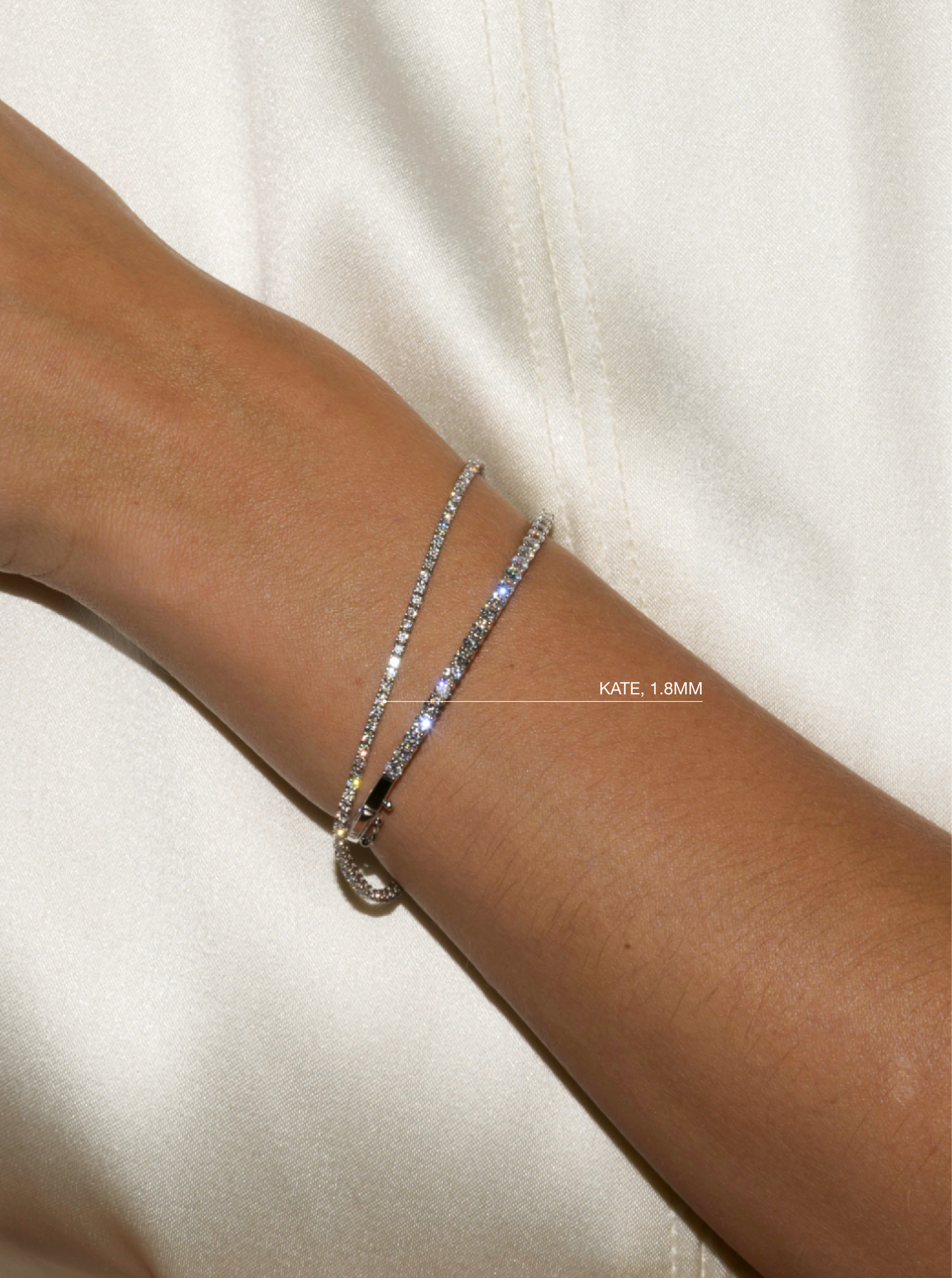 14K KATE RIVIÈRE BRACELET IN 1.8MM LAB DIAMOND
